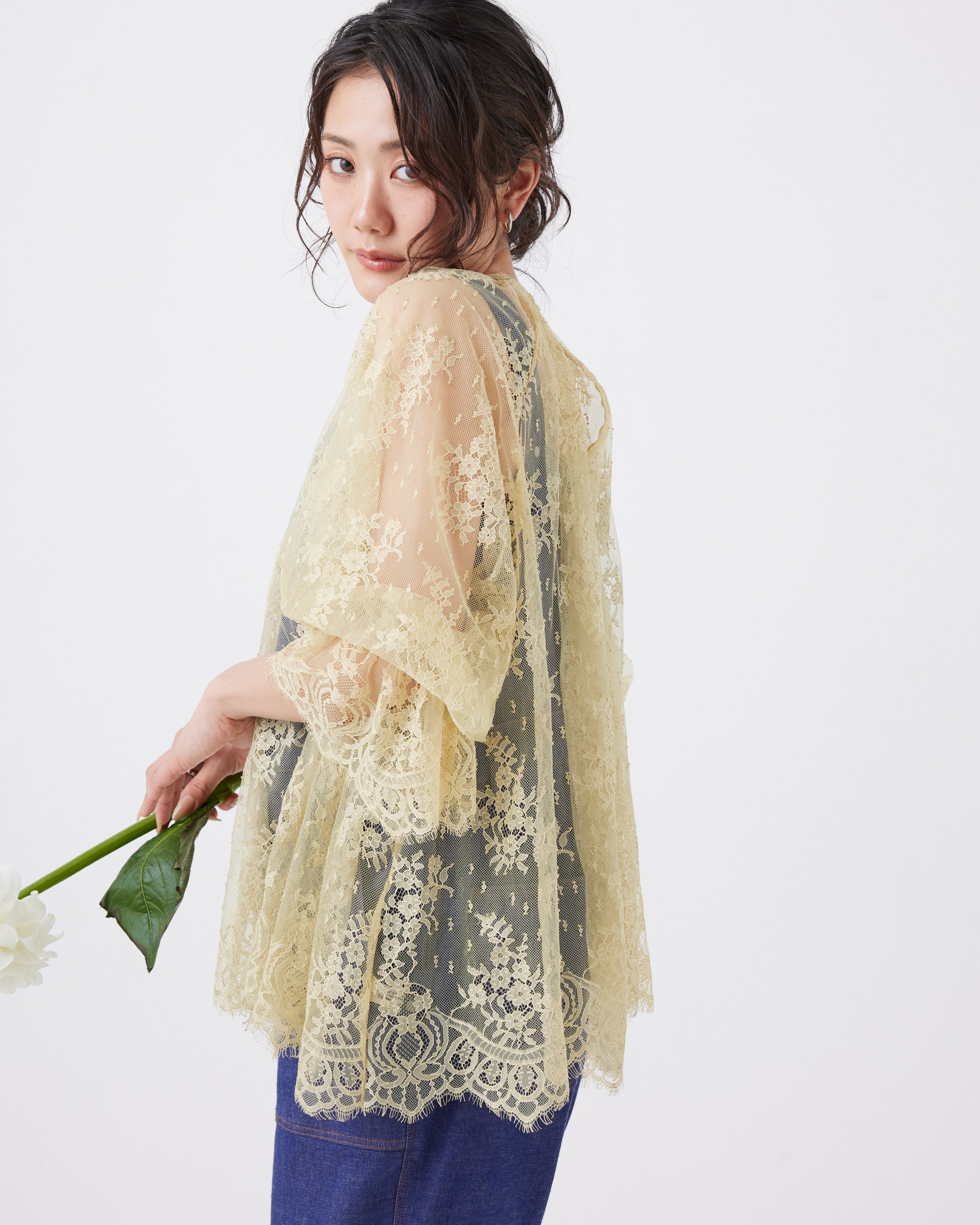 フローラルラッセルレースブラウス(6267-396)