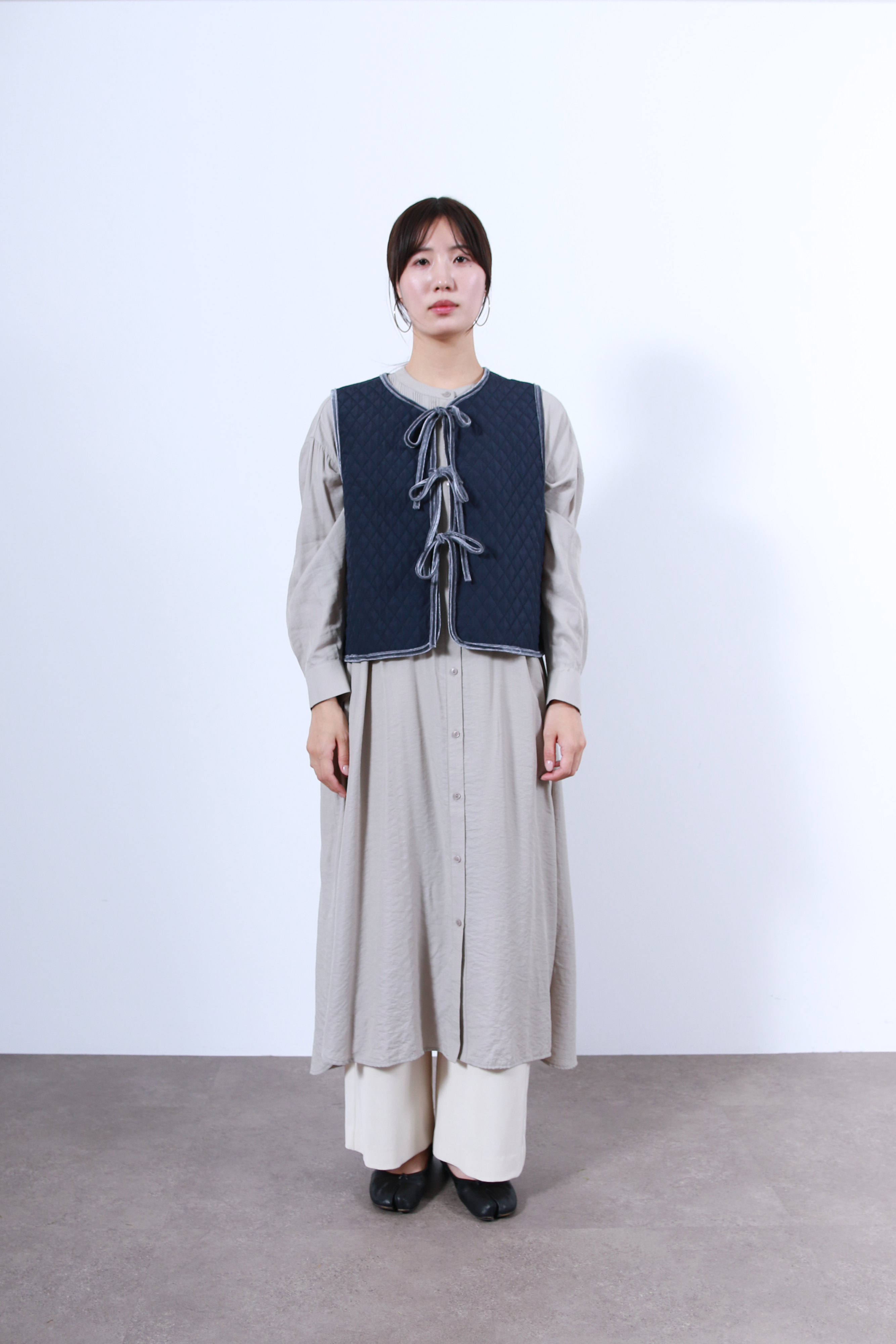 2WAYキルティングベロアベスト(6263-502)