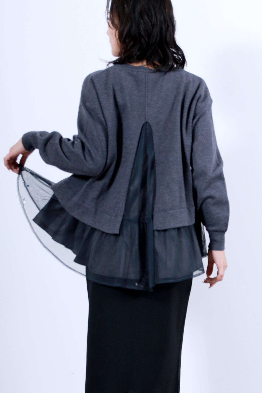 裾チュールニットトップス(6263-509)