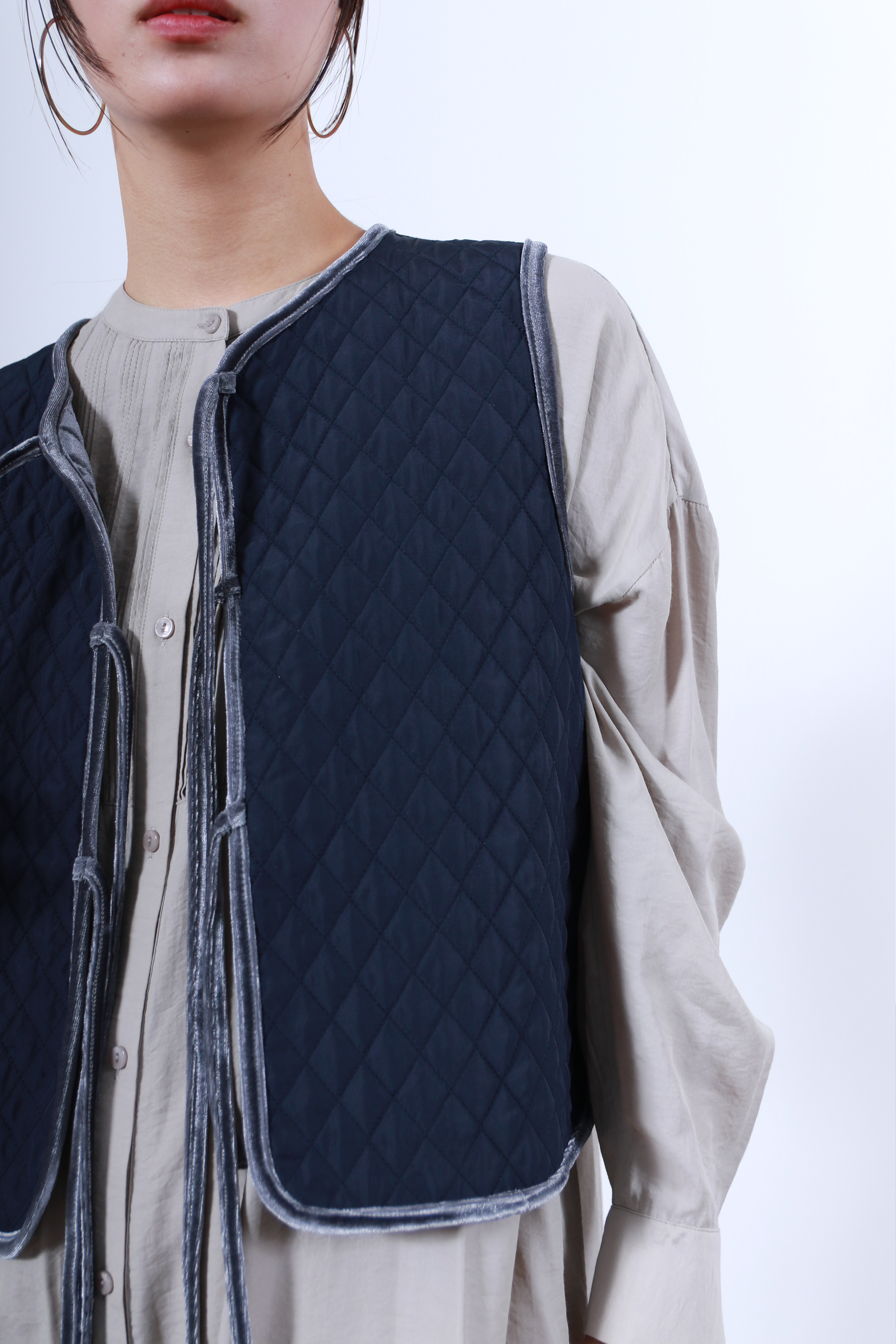 2WAYキルティングベロアベスト(6263-502)