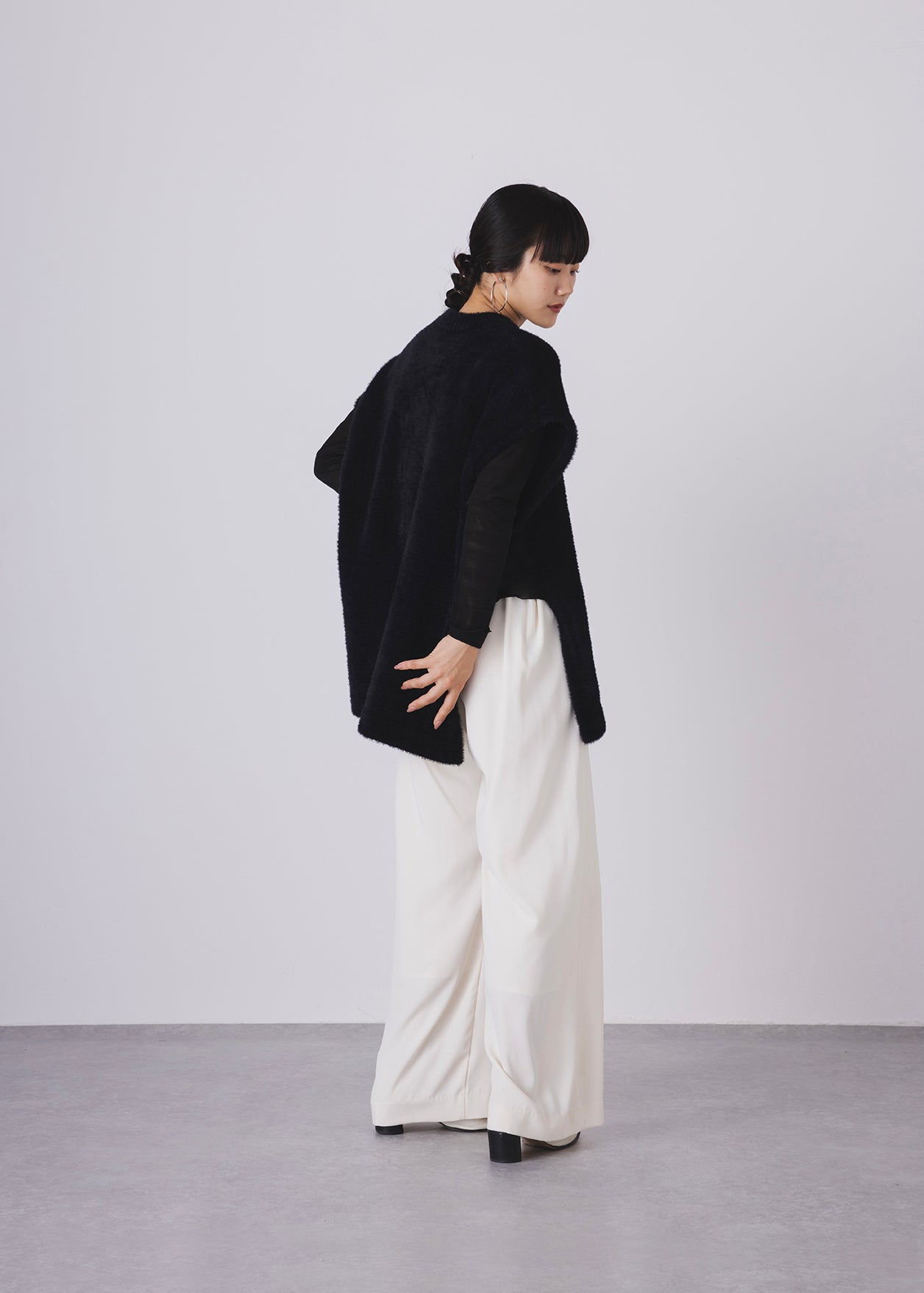 ニットベロアポンチョ（6255-381）