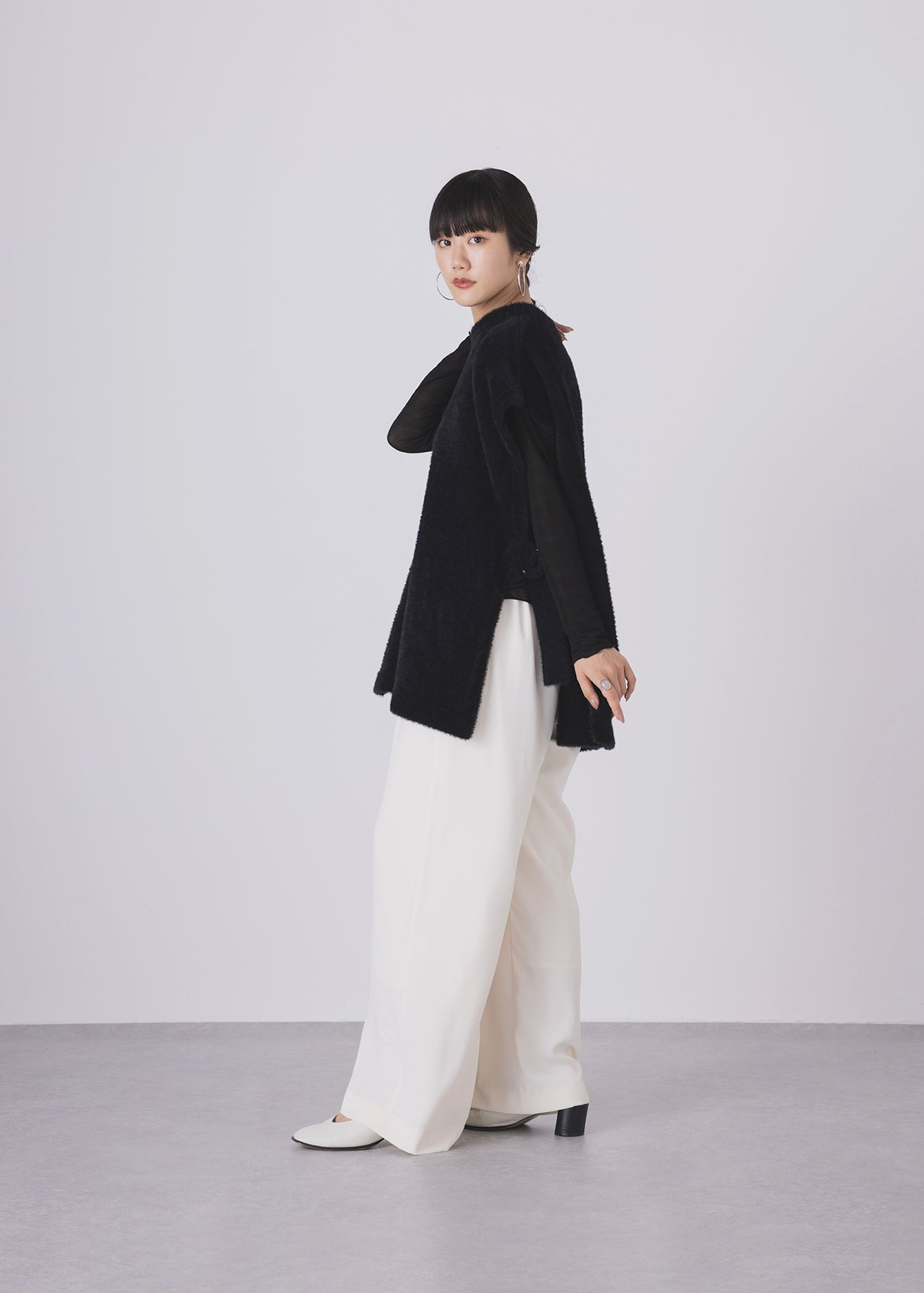 ニットベロアポンチョ（6255-381）