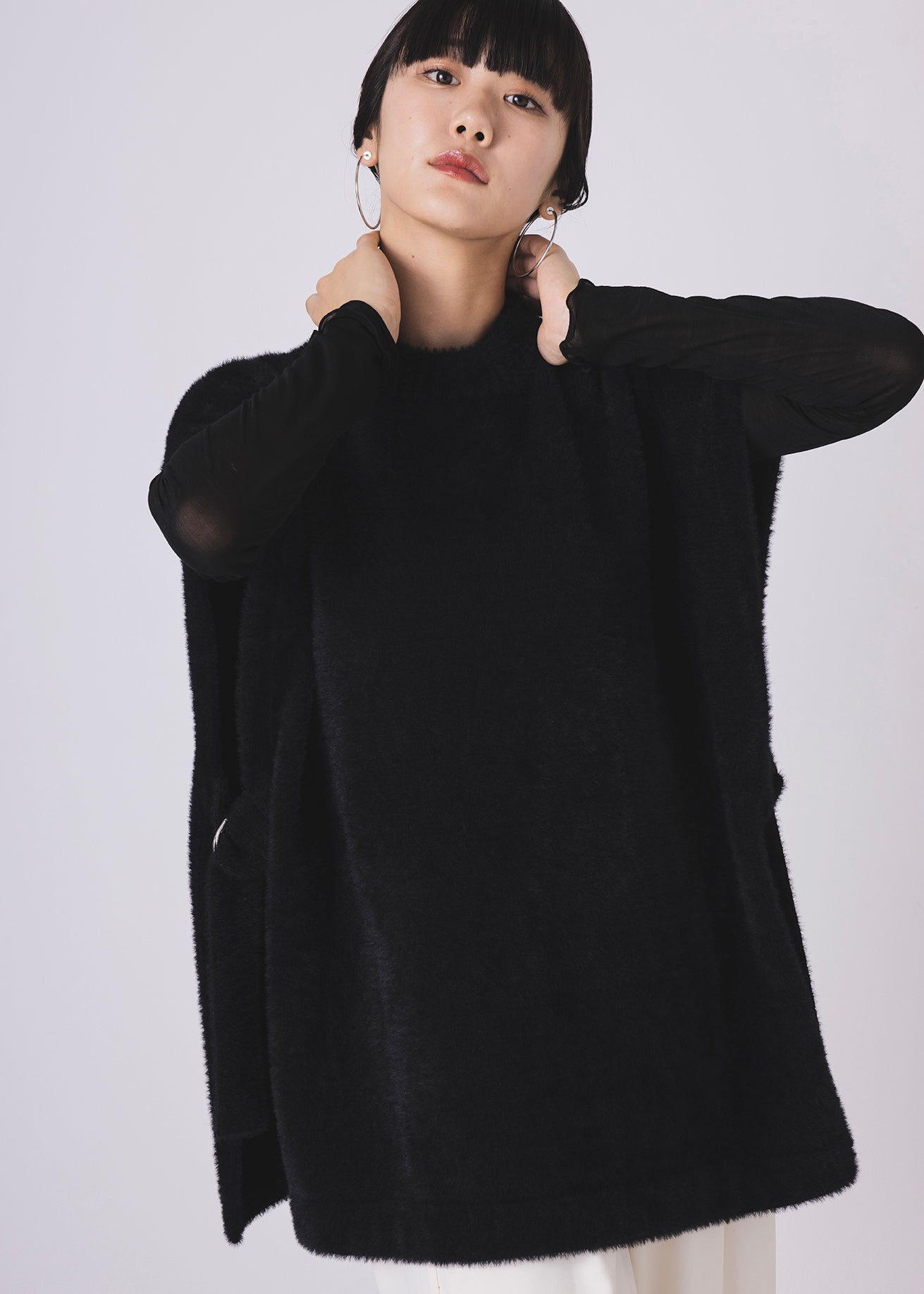 ニットベロアポンチョ（6255-381）