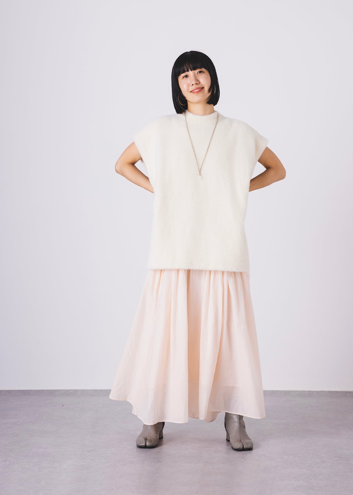 ニットベロアポンチョ（6255-381）