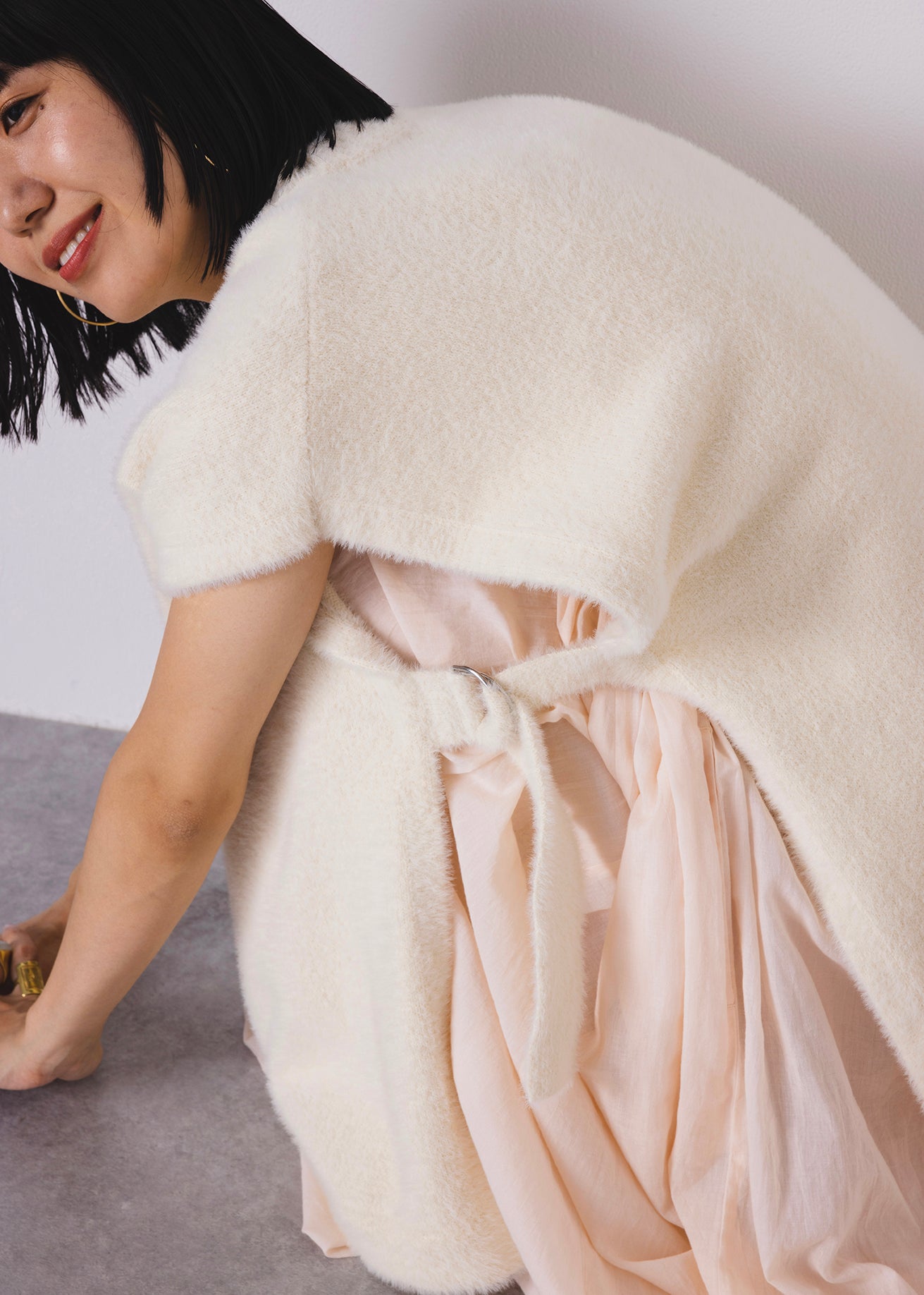 ニットベロアポンチョ（6255-381）