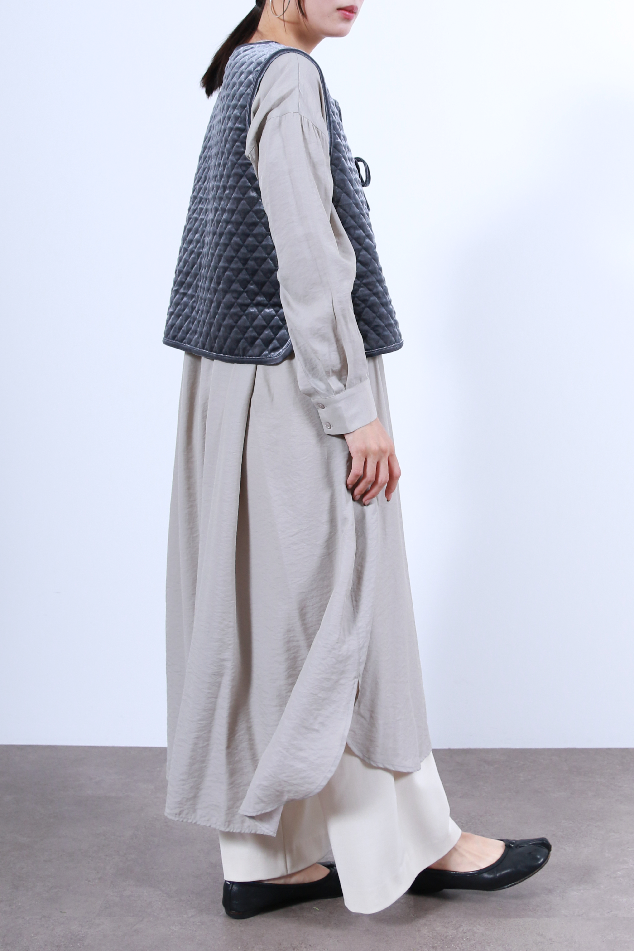 2WAYキルティングベロアベスト(6263-502)