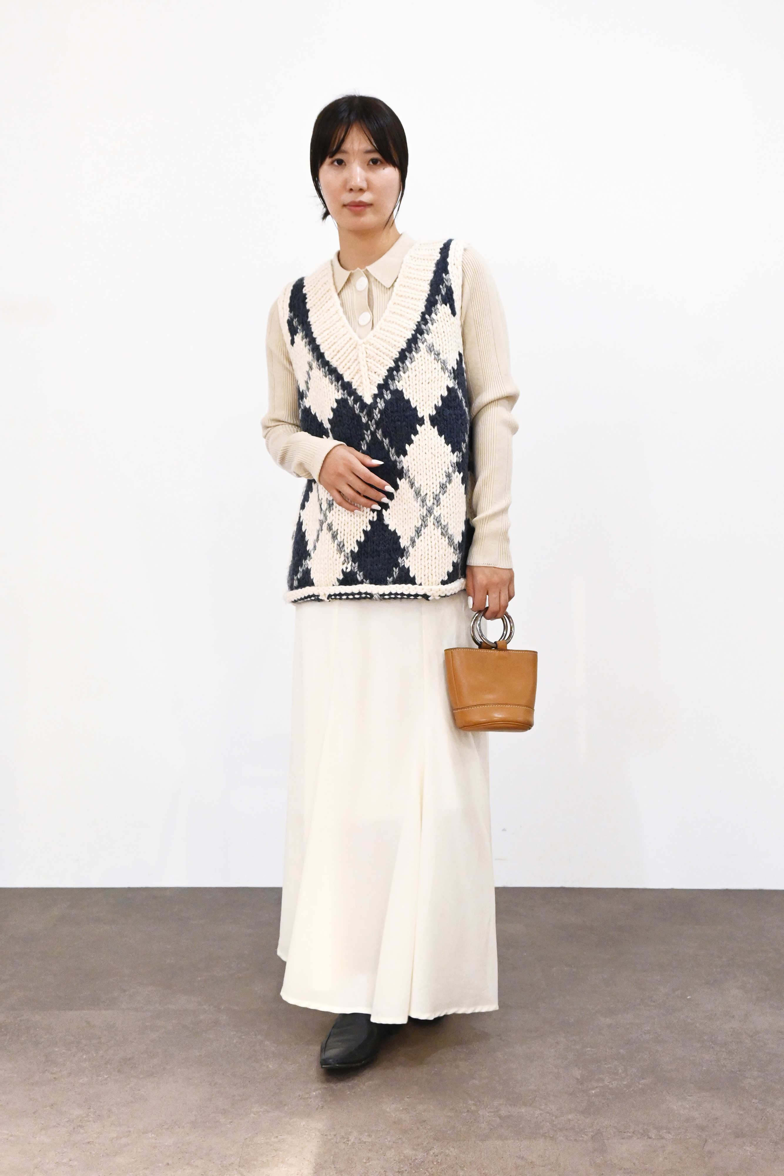 ハンドメイドカウチンニットベスト(6262-468)