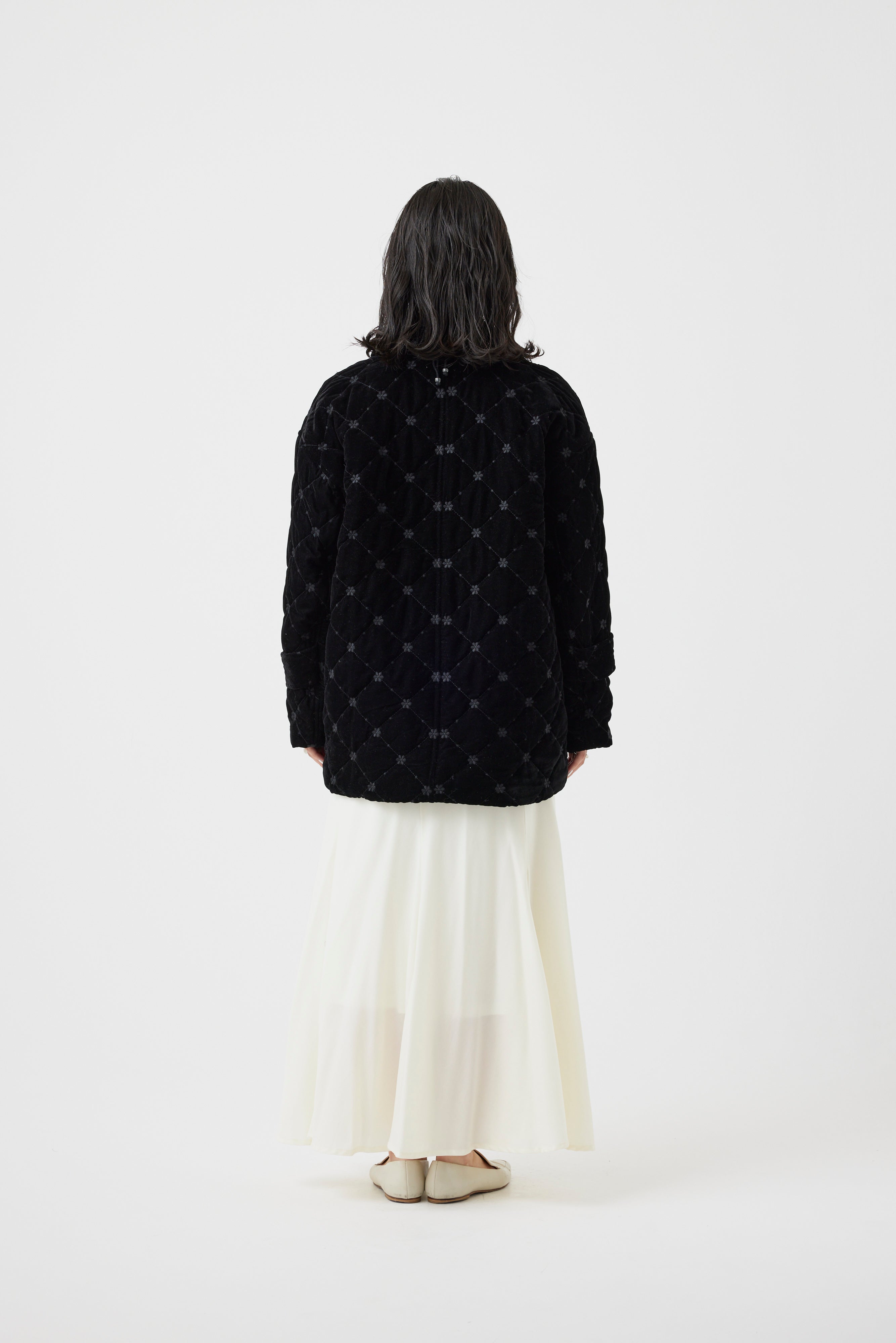 クロスライン刺繍ベロアジャケット(6261-356)