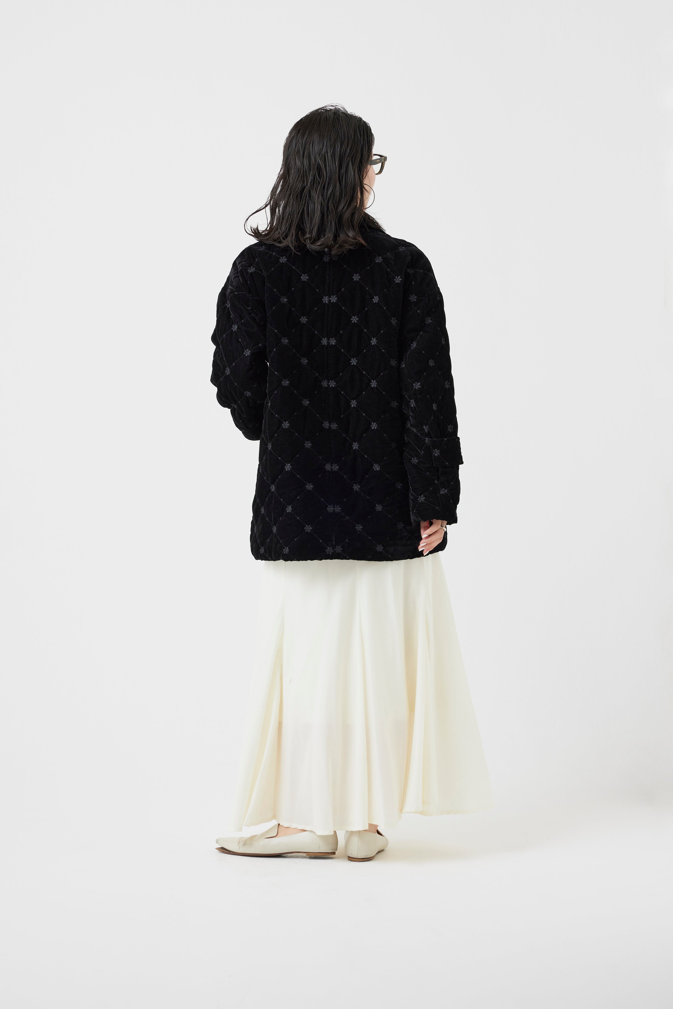 クロスライン刺繍ベロアジャケット(6261-356)