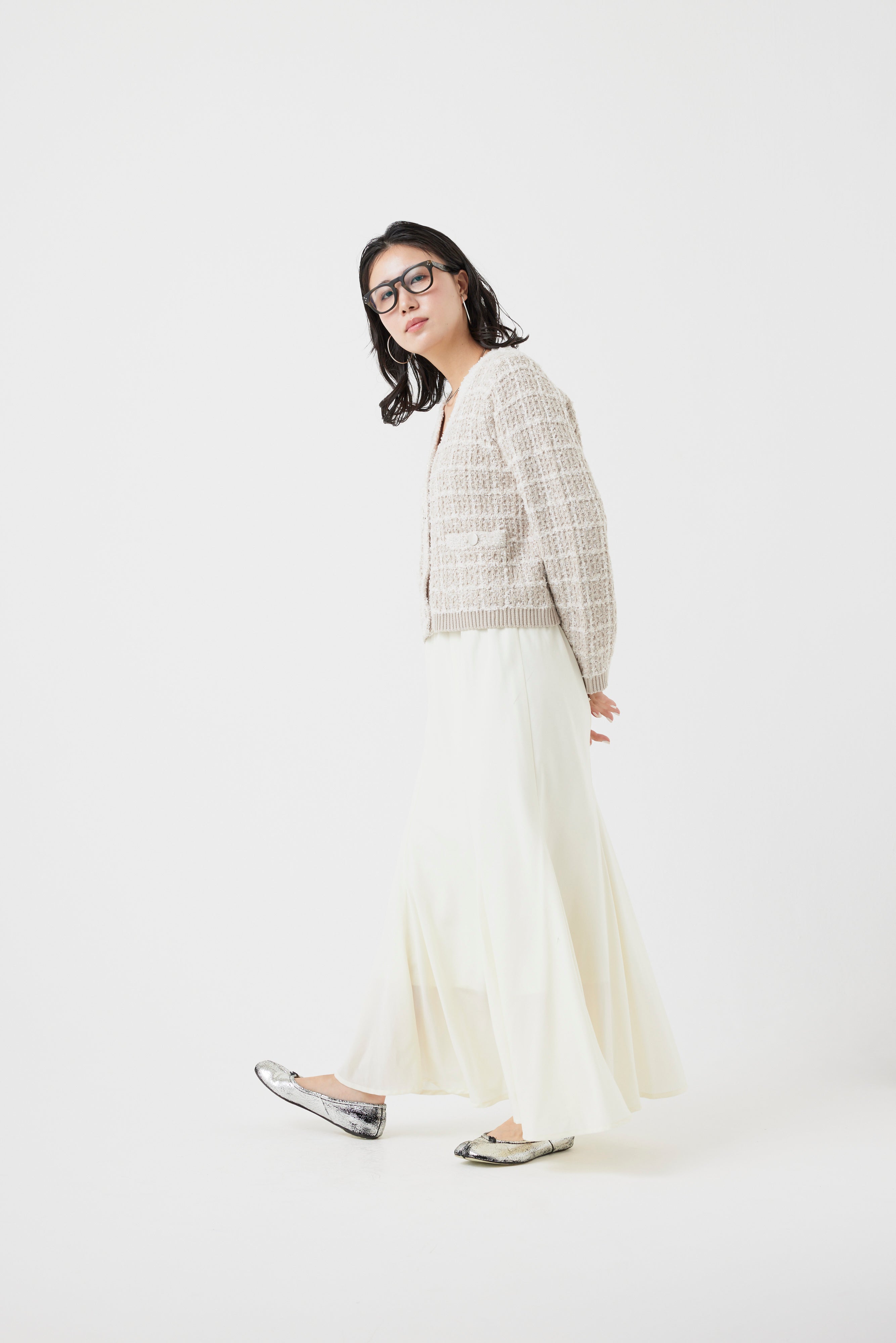 チェックパターンカーディガン(6262-453)