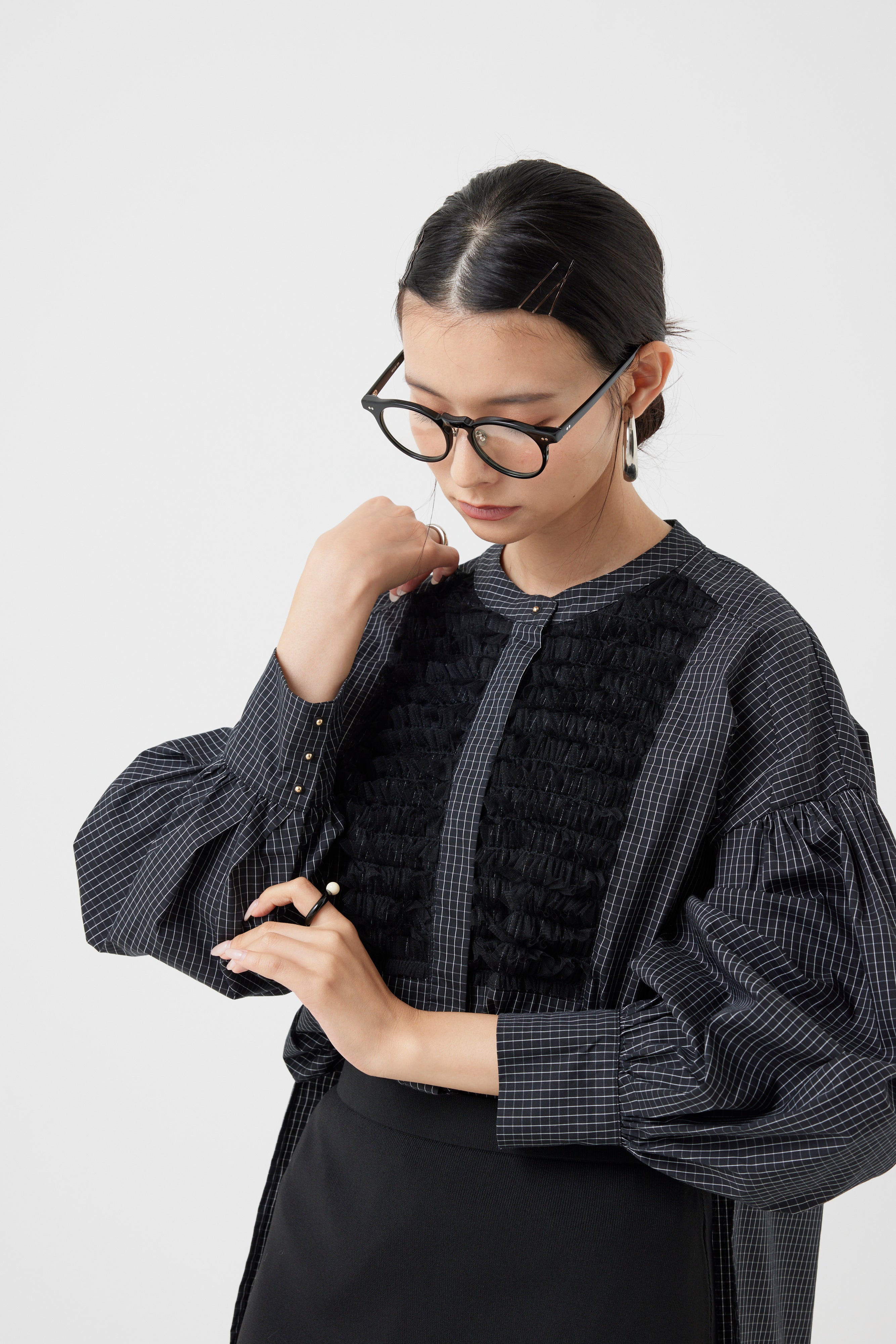 チュールフリルブラウス(6262ｰ457)