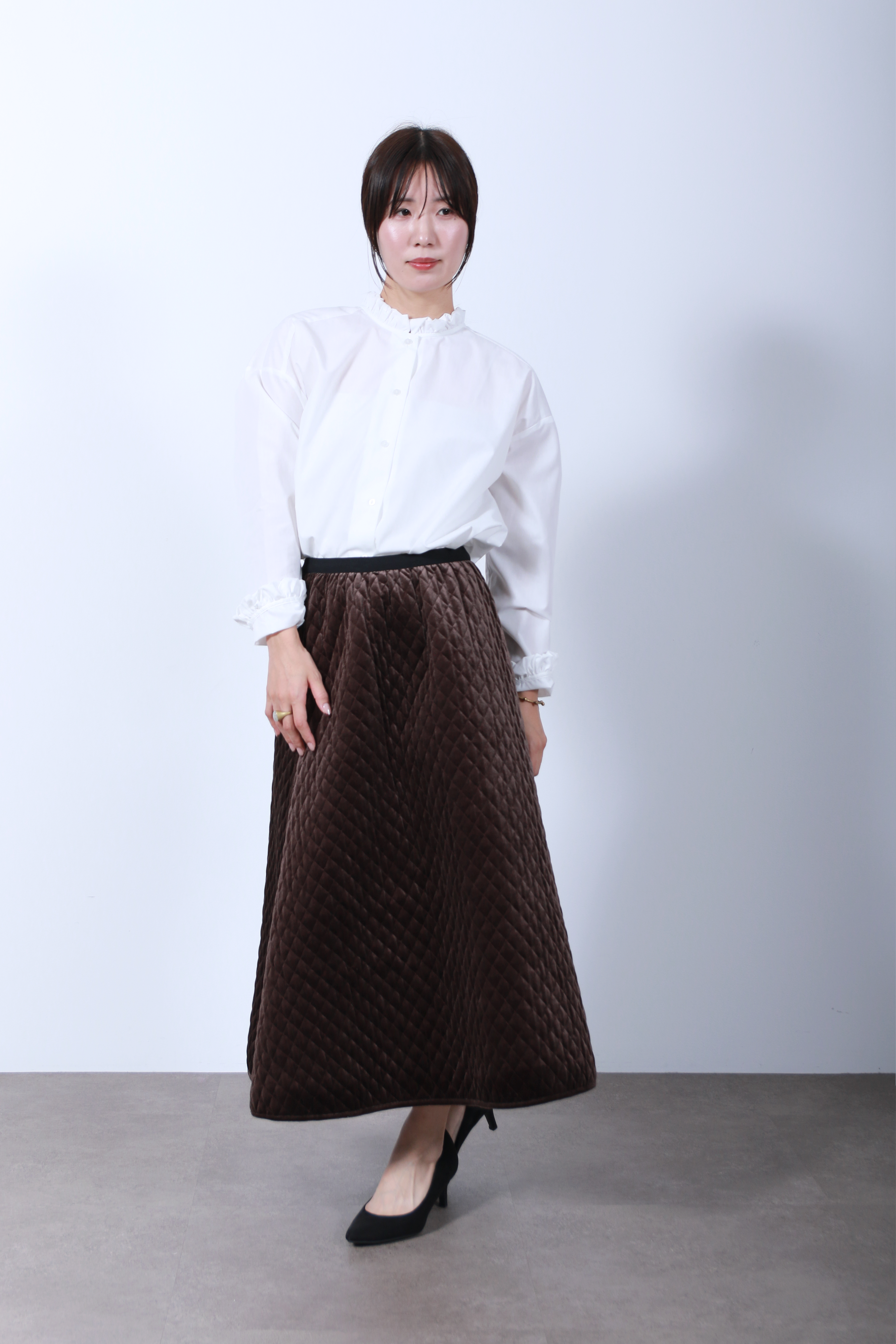 キルティングベロアスカート(6263-501)