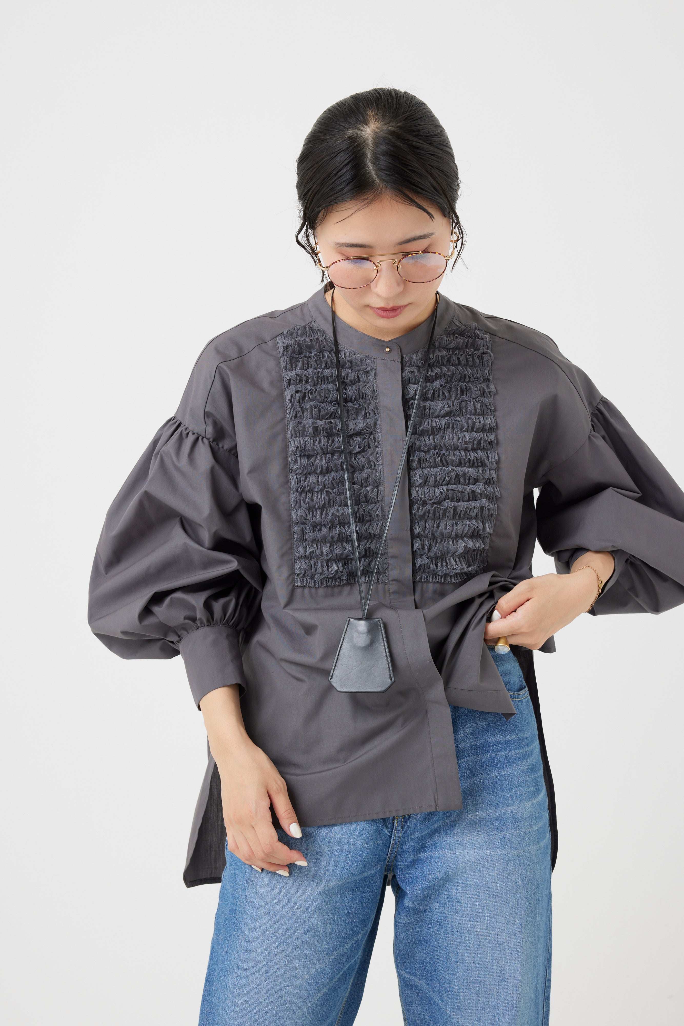 チュールフリルブラウス(6262ｰ457)