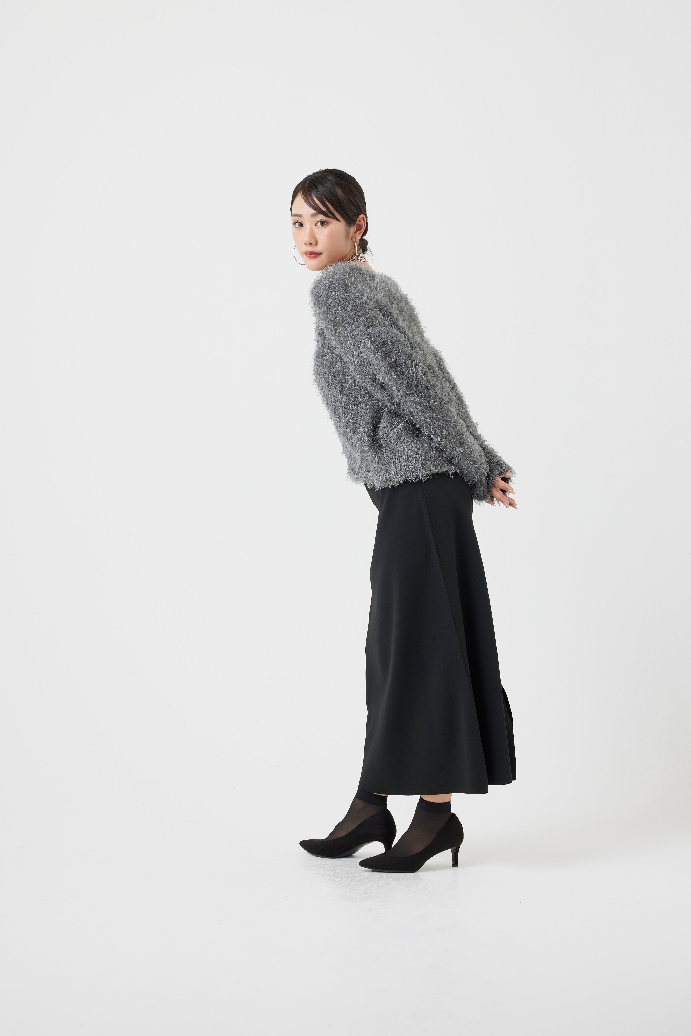 シャギーVネックニットトップス(6255-388.6262-483)