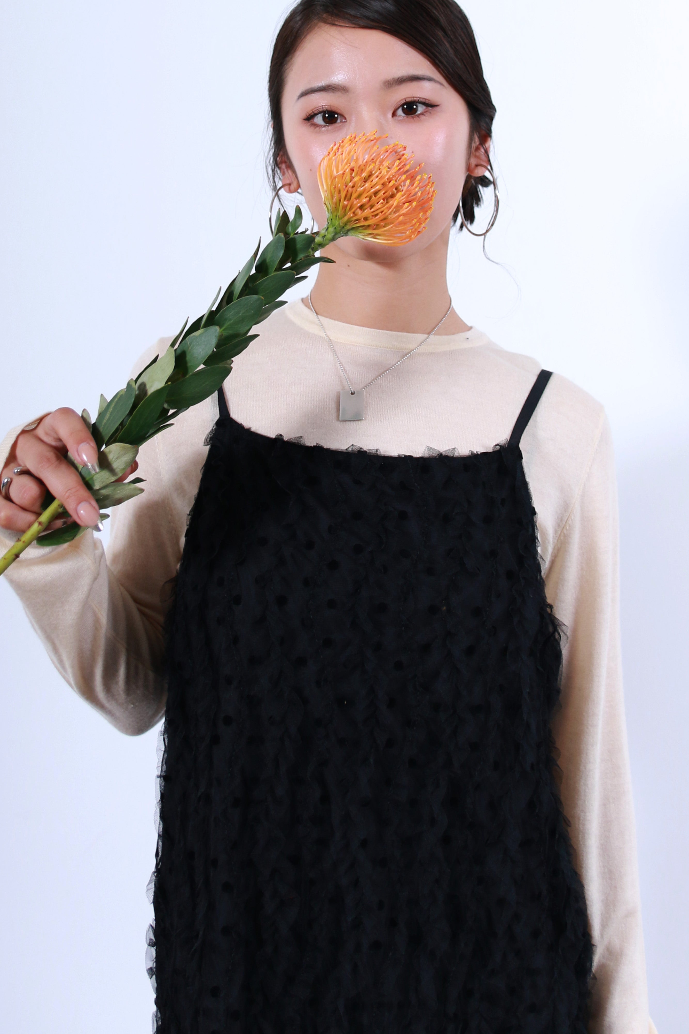 ブラオドットチュールフリルワンピース(6260-378)