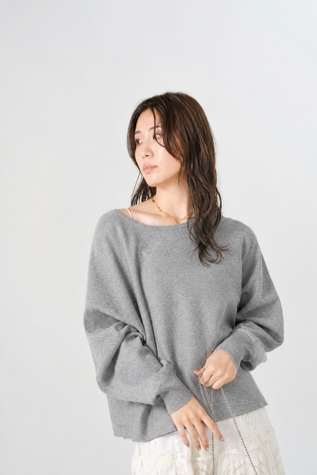 [BASIC]ドルマンスリーブニット