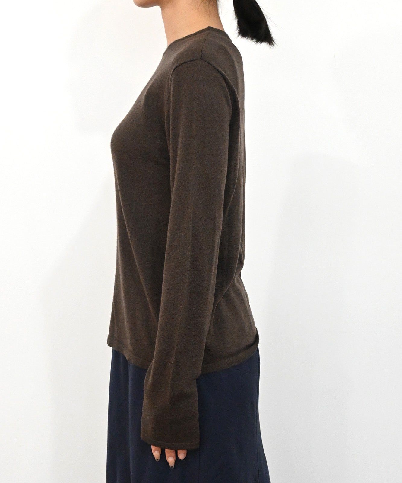 ウール混ベーシックニットトップス(6263-523)