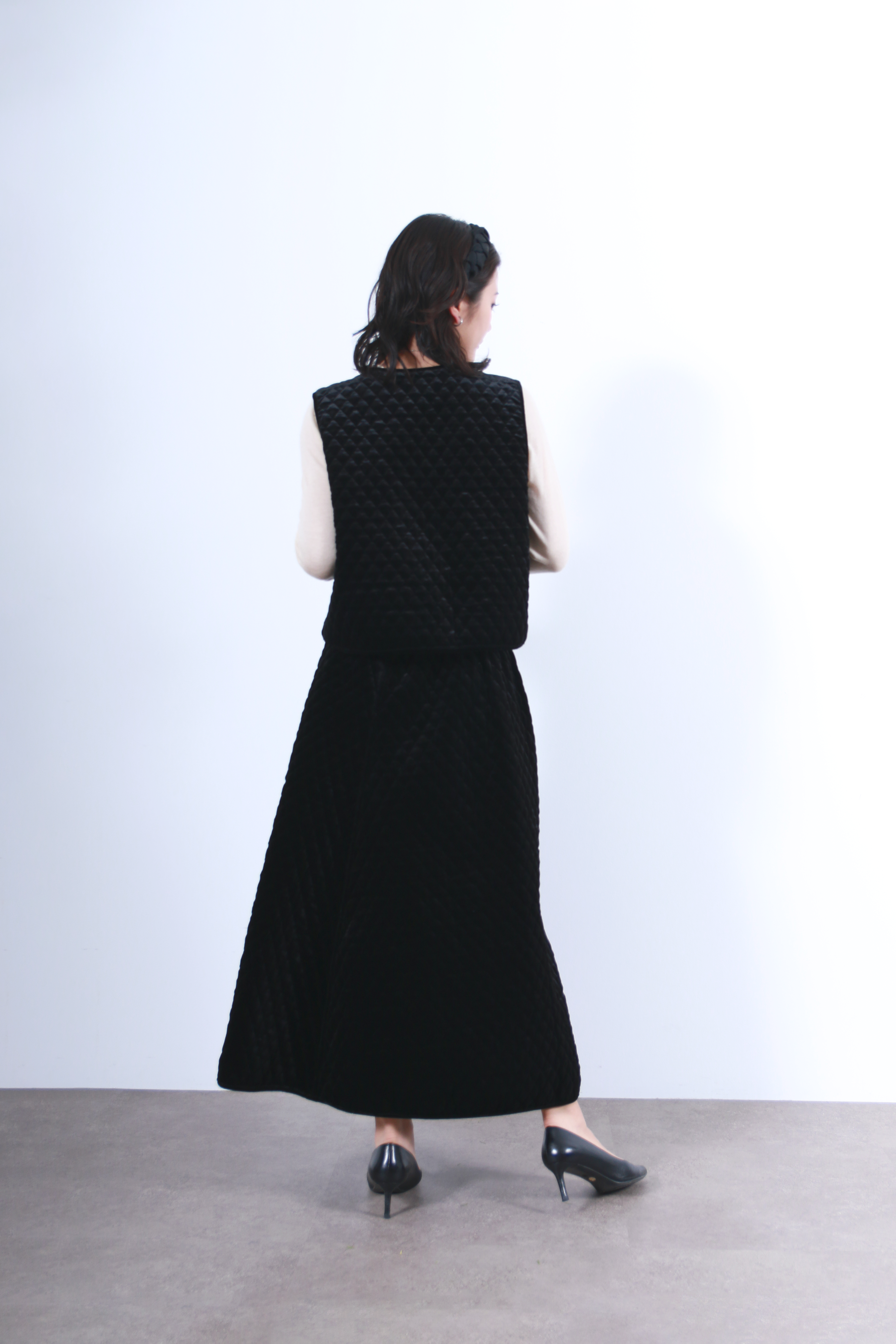 キルティングベロアスカート(6263-501)