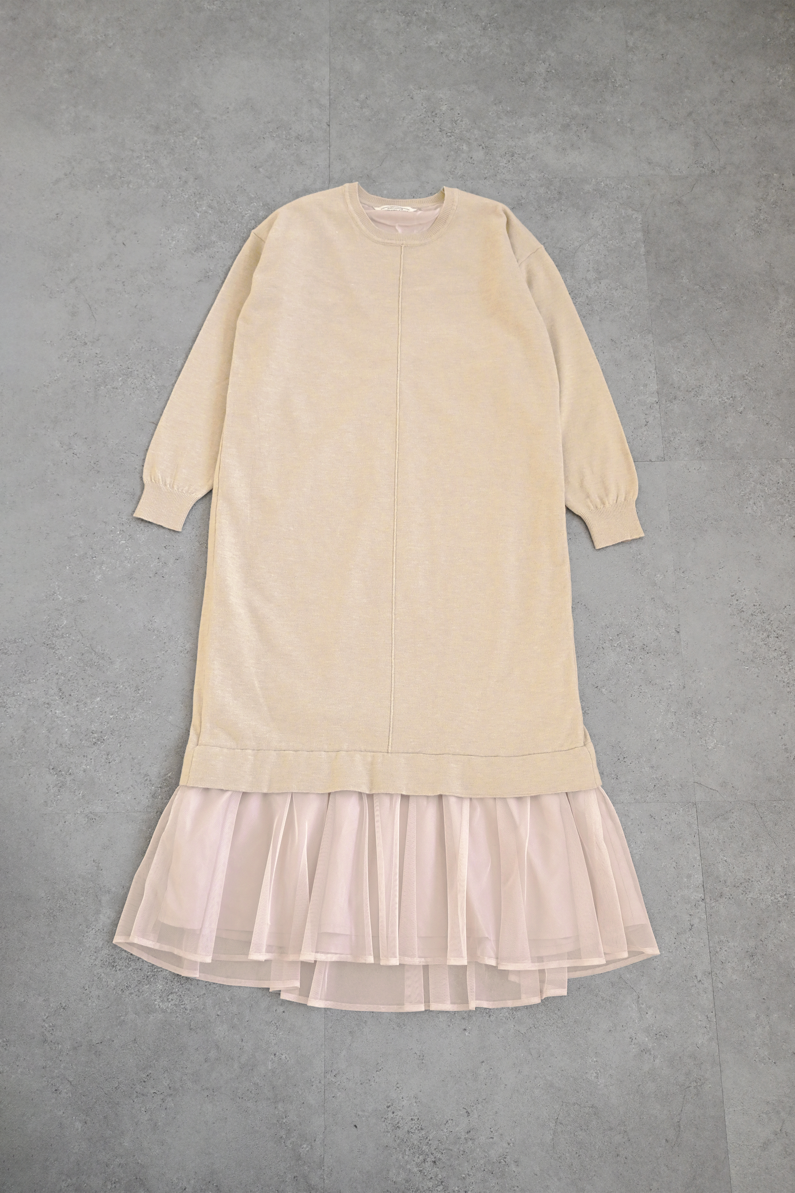 裾チュールニットワンピース(6263-510)