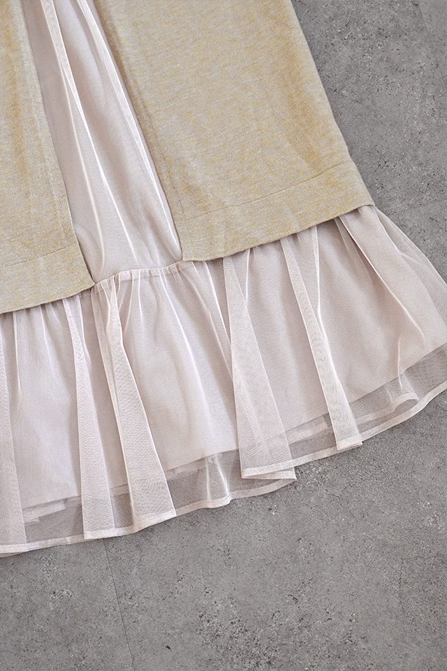 裾チュールニットワンピース(6263-510)