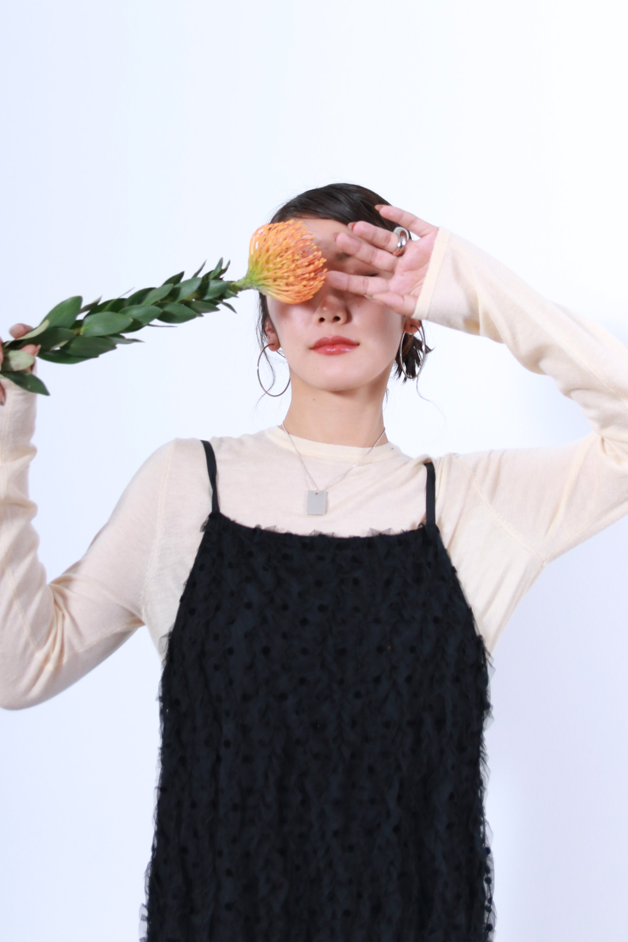 ウール混ベーシックニットトップス(6263-523)