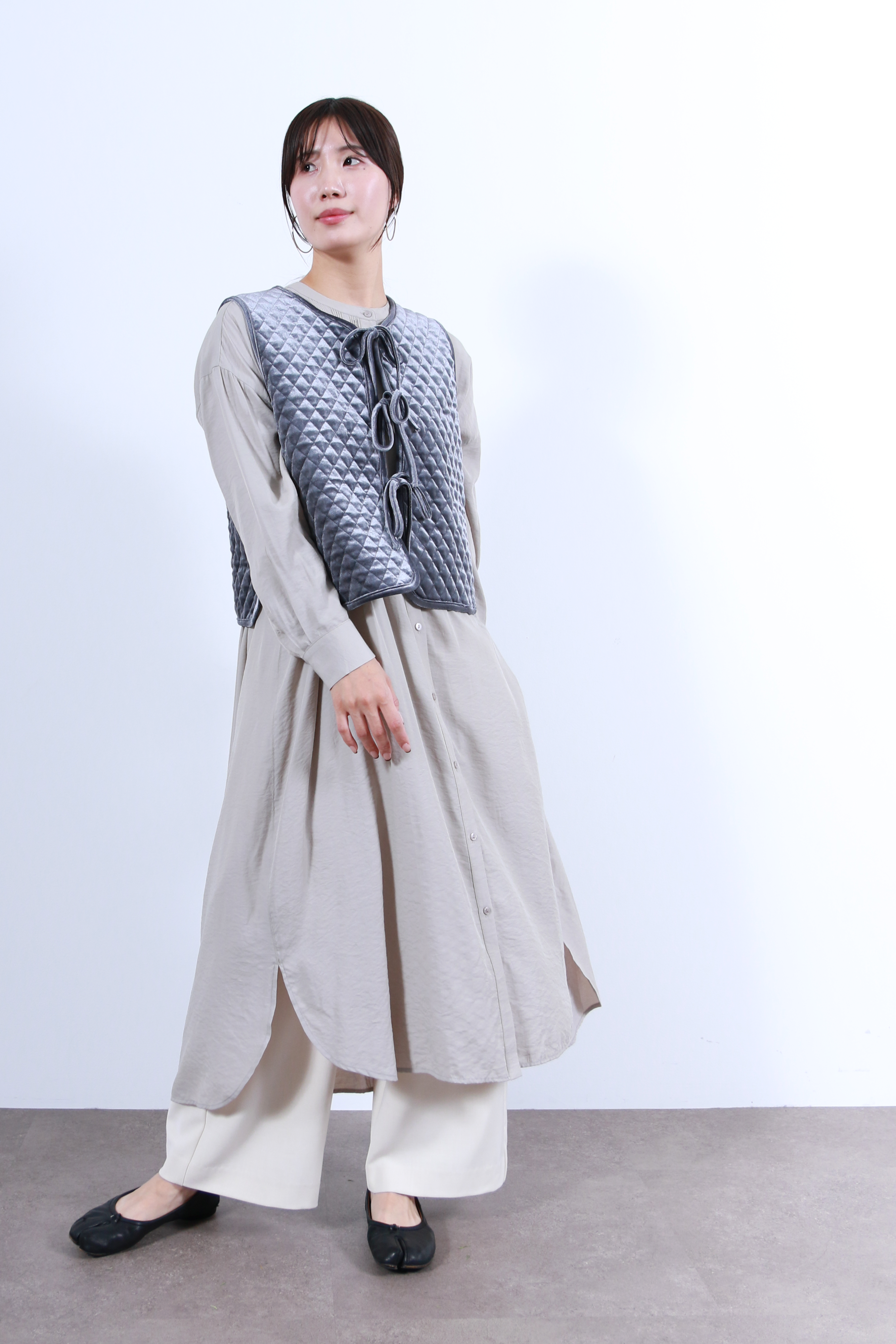 2WAYキルティングベロアベスト(6263-502)