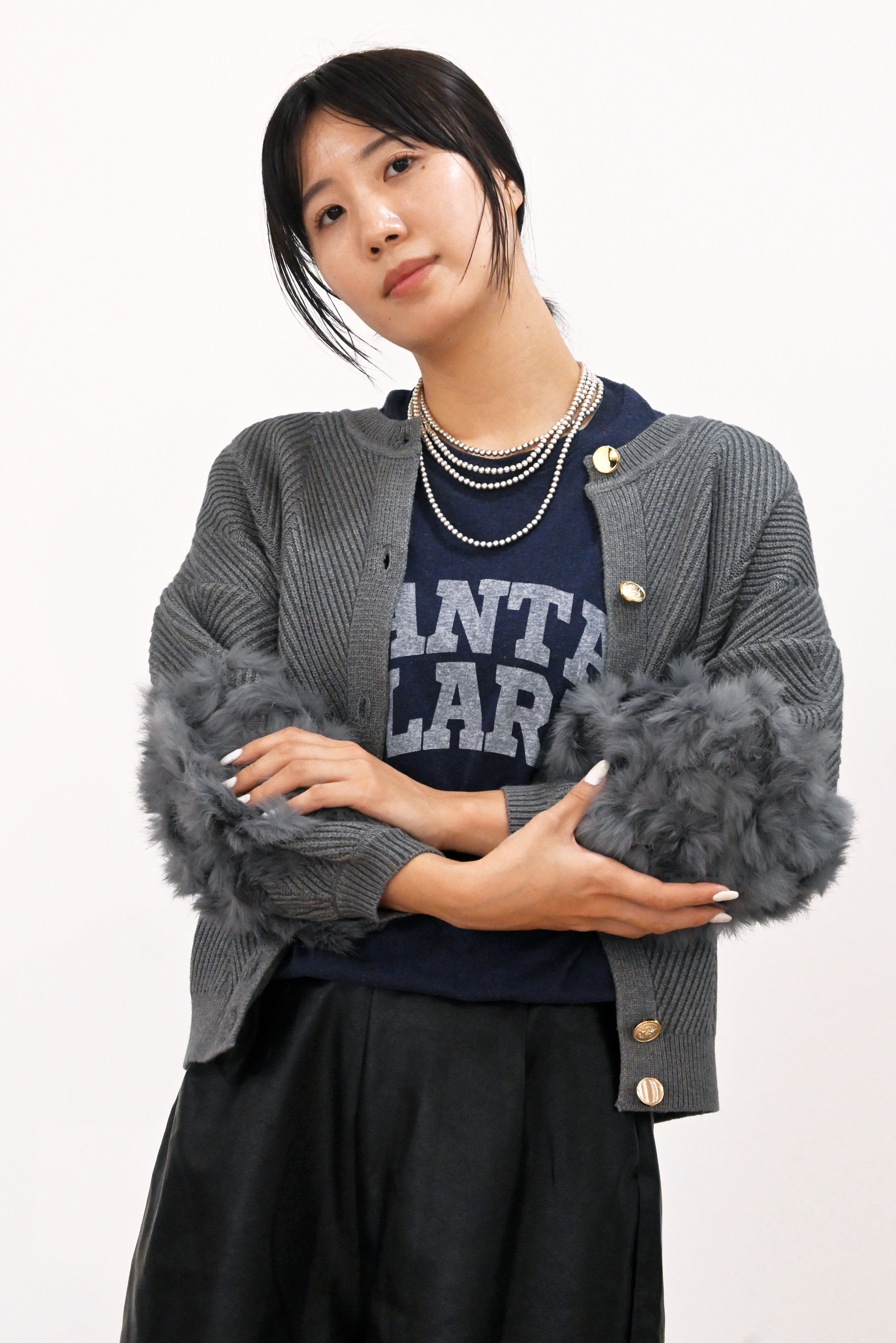 ラビットファー２WAYニットカーディガン(6262-467)