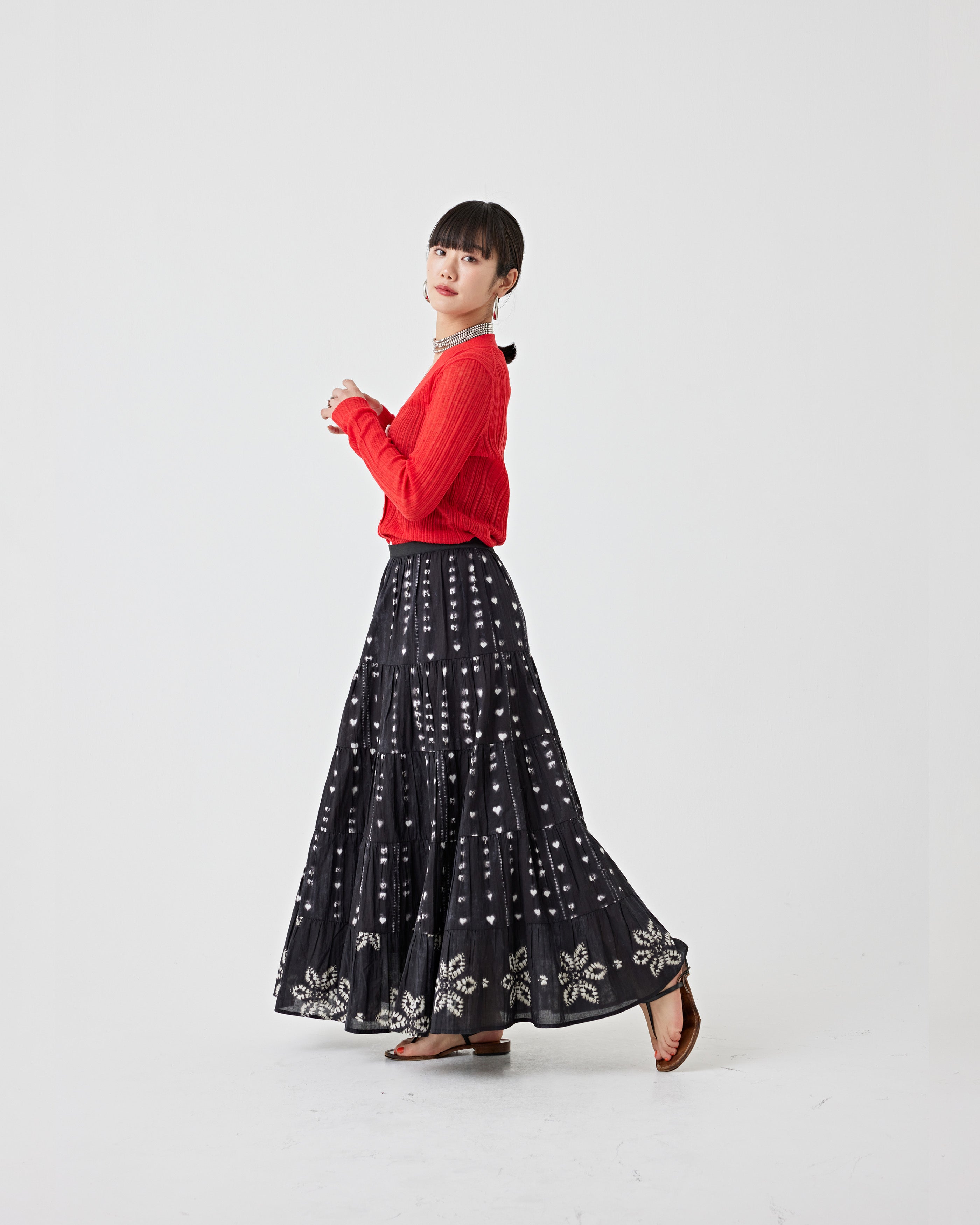 【先行予約】プリントギャザースカート(6267-372)