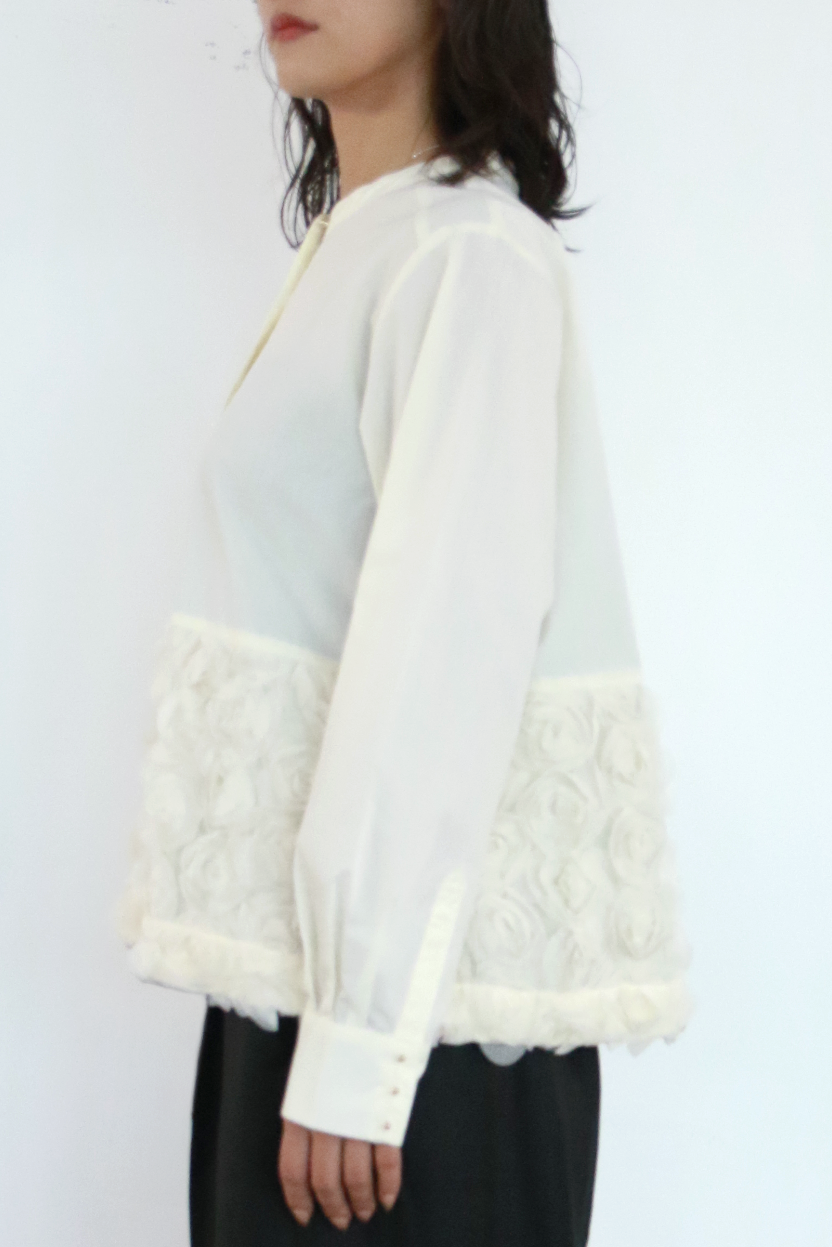 フラワーチュールパターンブラウス(6262-456)