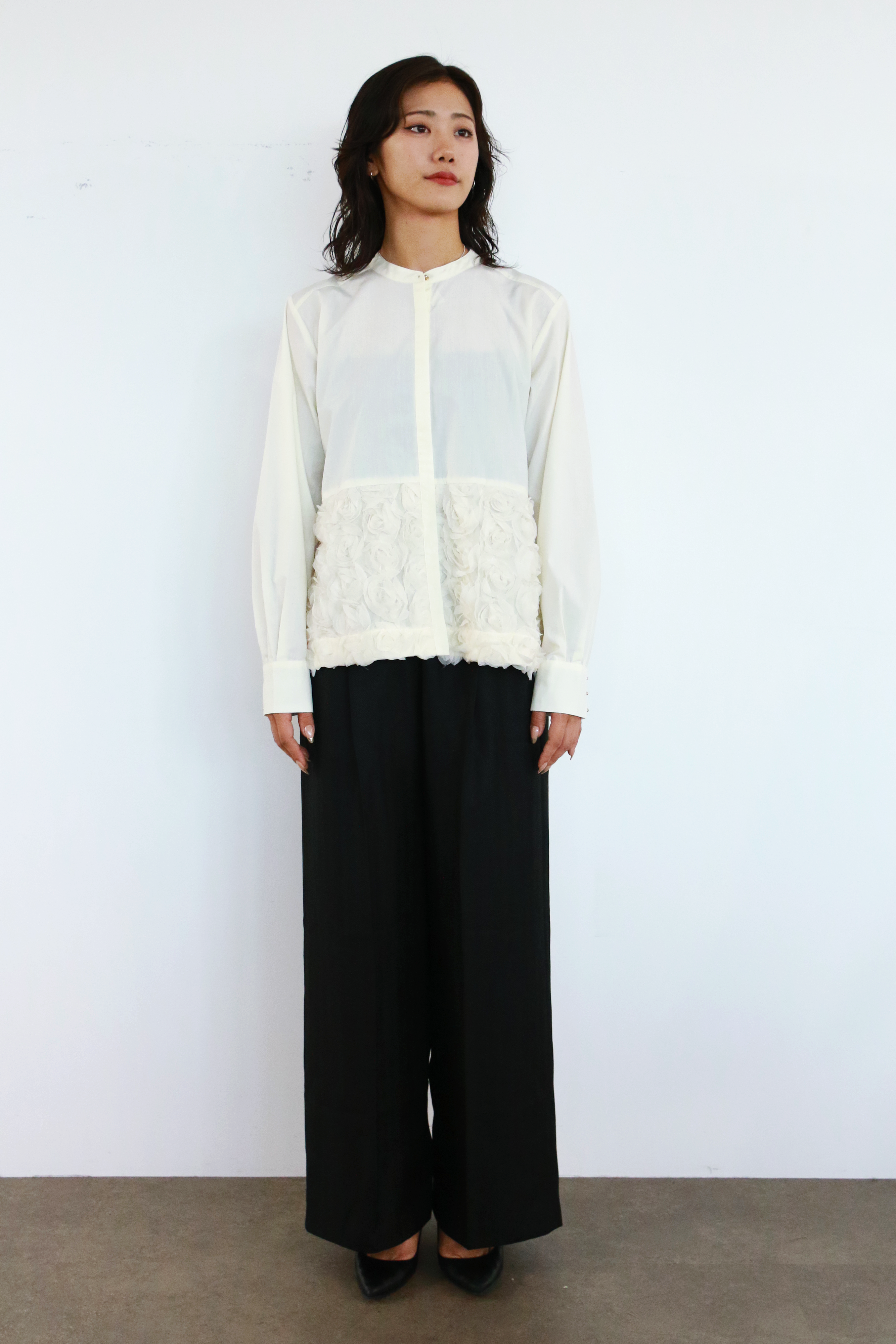 フラワーチュールパターンブラウス(6262-456)