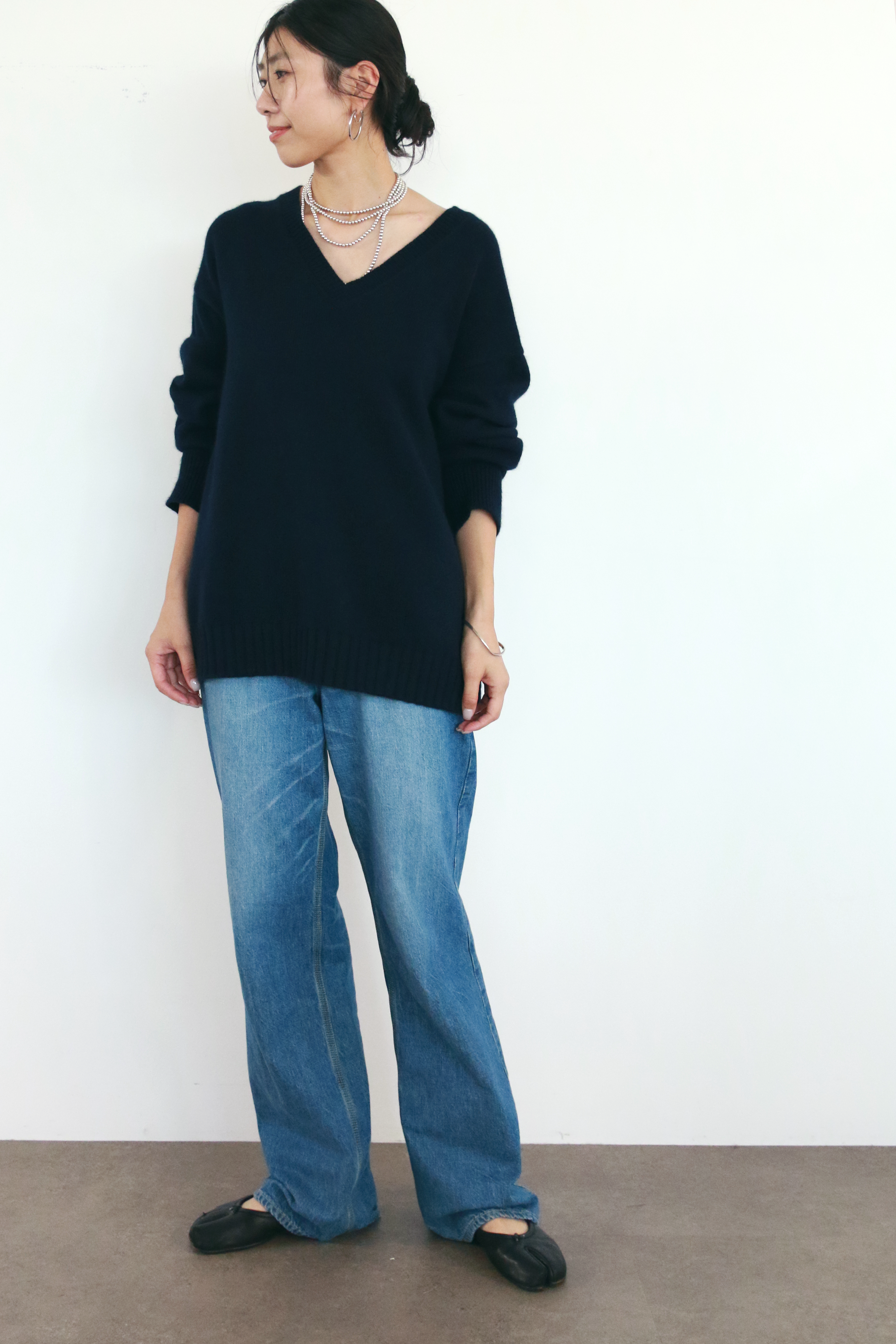 ラクーン混ベーシック2WAYネックトップス(6263-530)