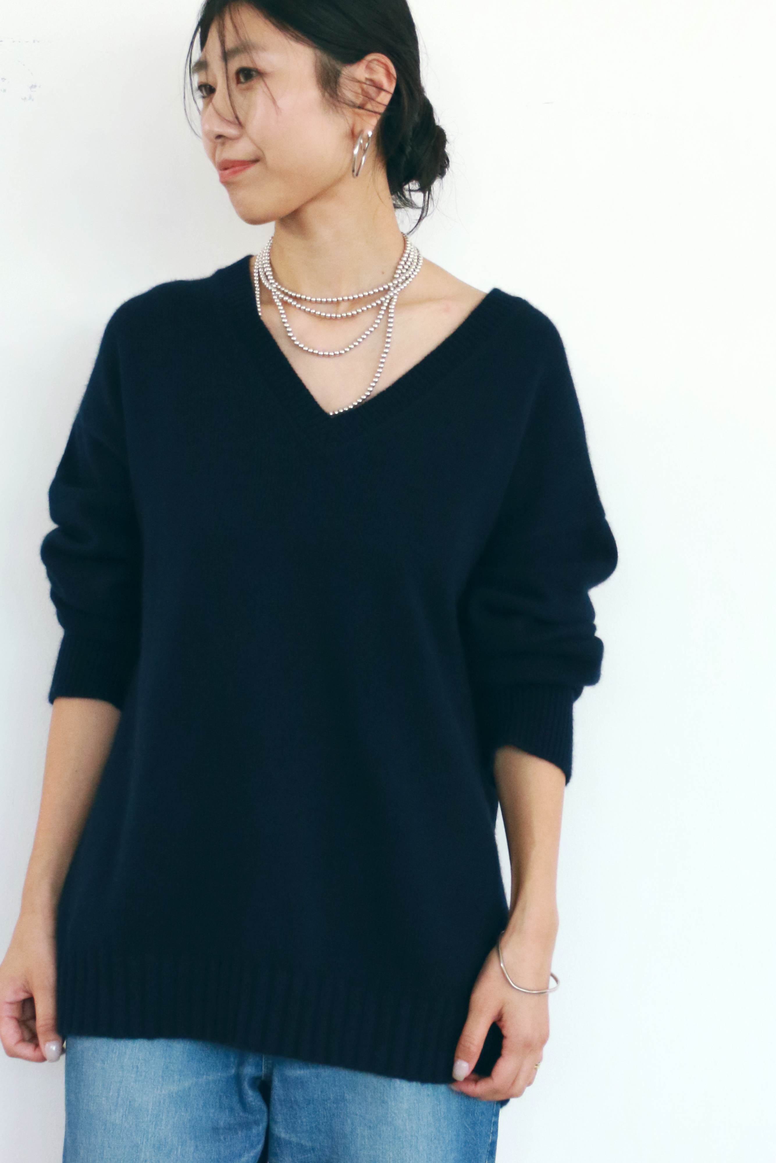 ラクーン混ベーシック2WAYネックトップス(6263-530)