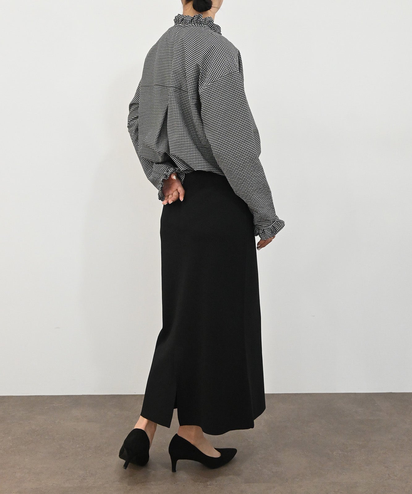 フリルカラーデザインシャツ(6263-498)