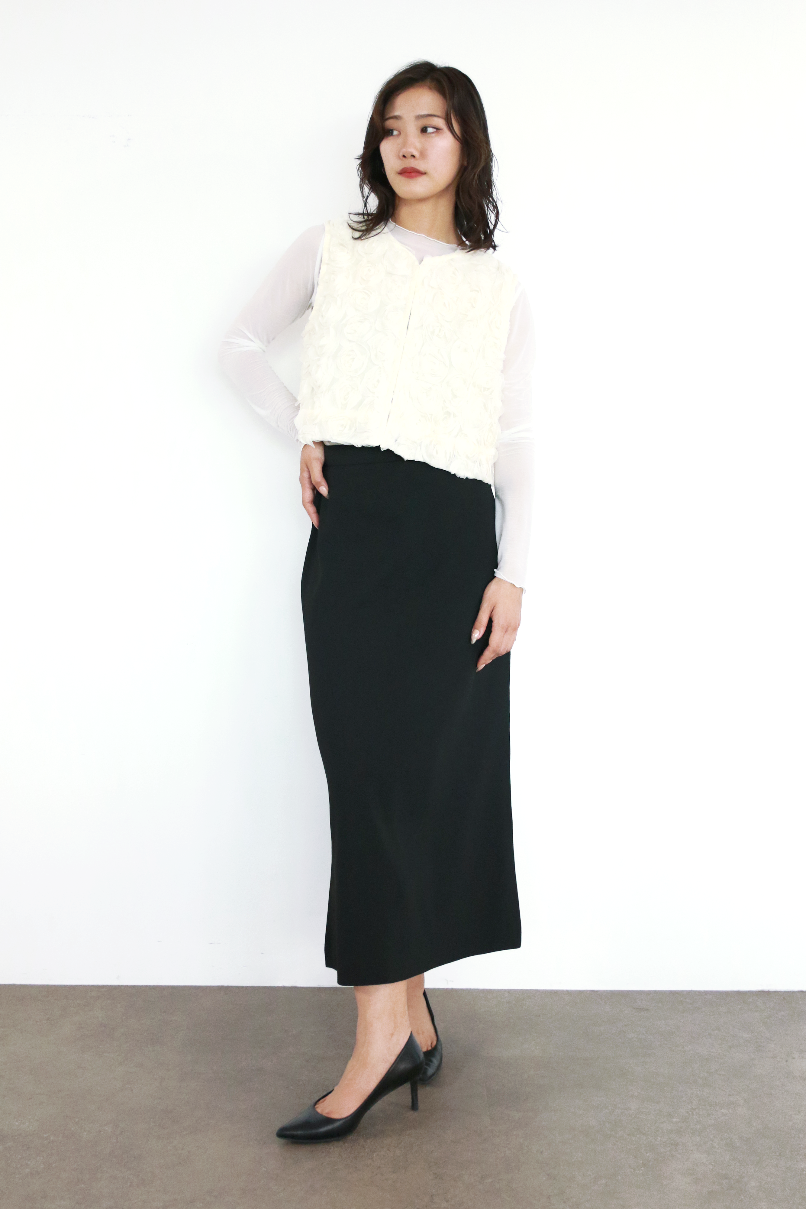 フラワーチュールパターンベスト(6262-454)