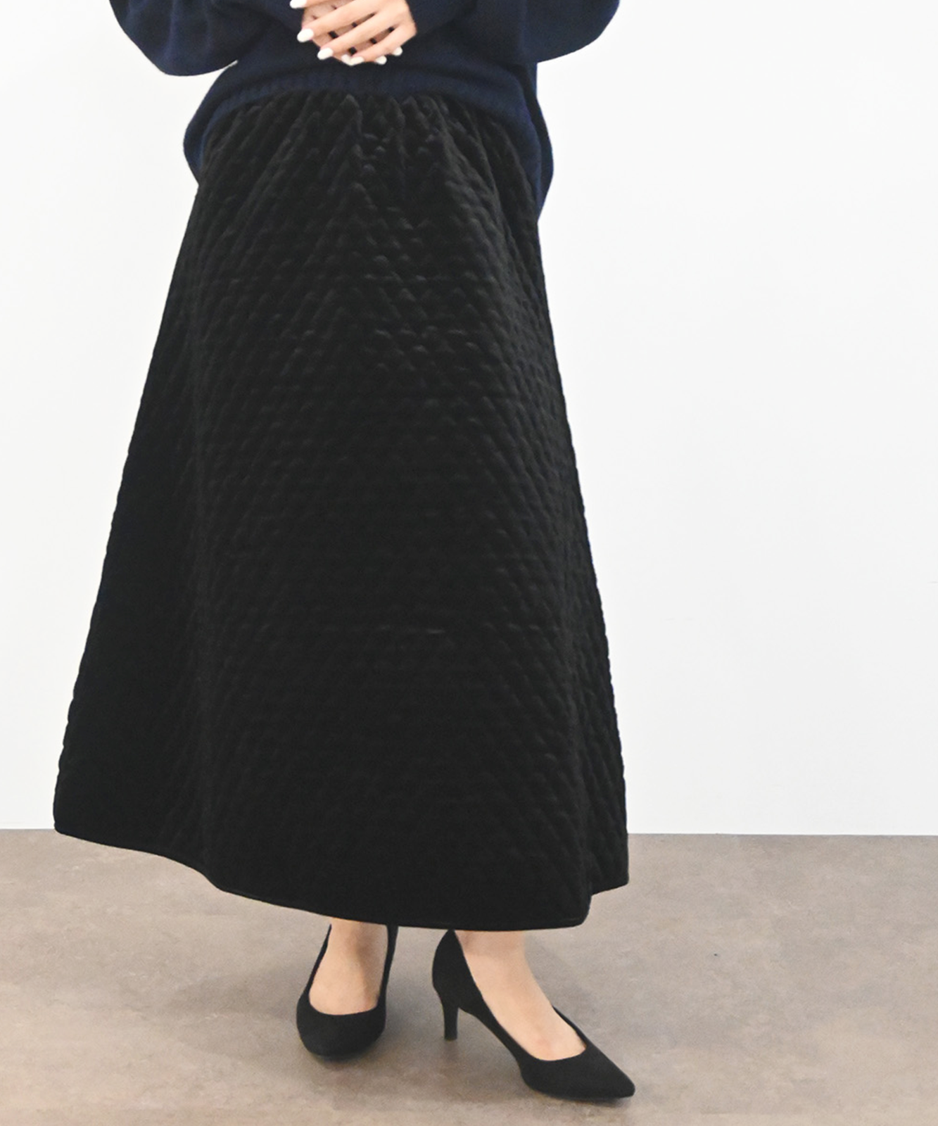 キルティングベロアスカート(6263-501)