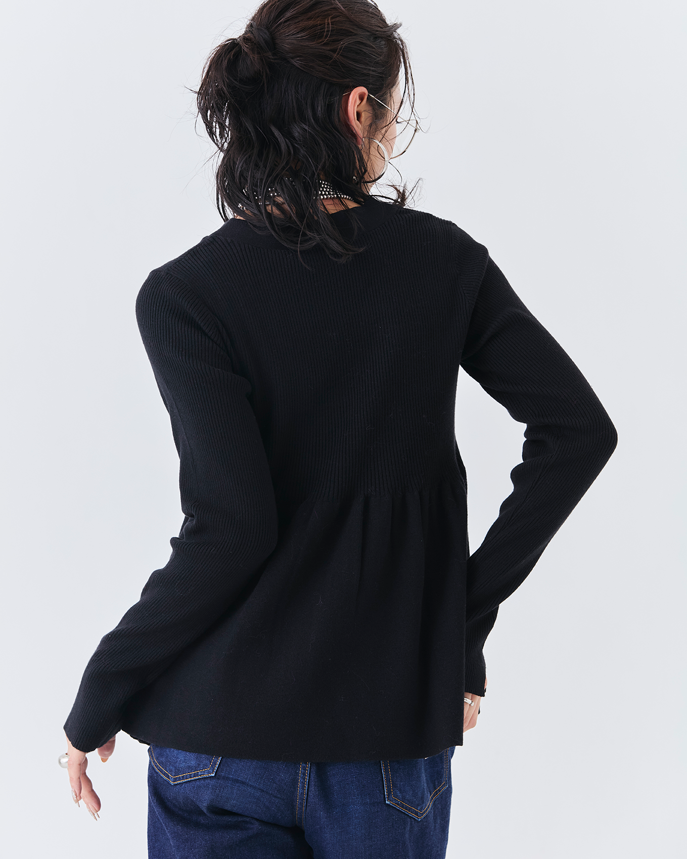 リブニットフレアカーディガン(6263-506)