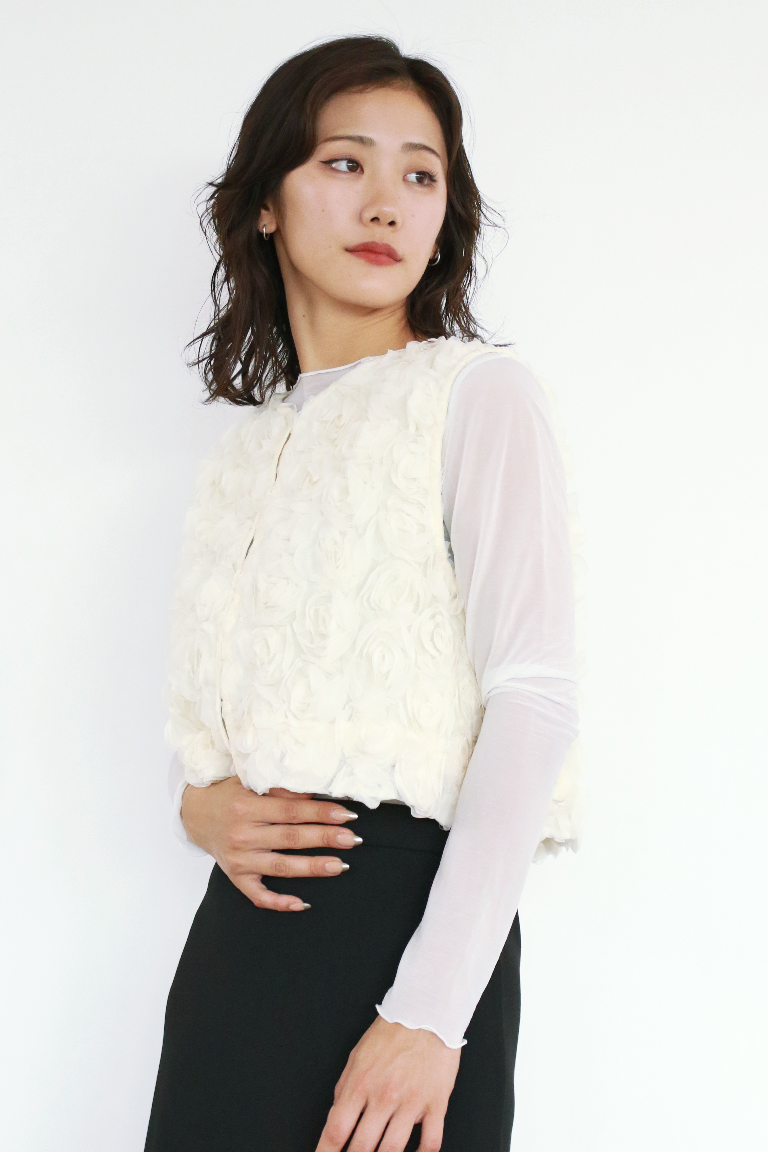 フラワーチュールパターンベスト(6262-454)