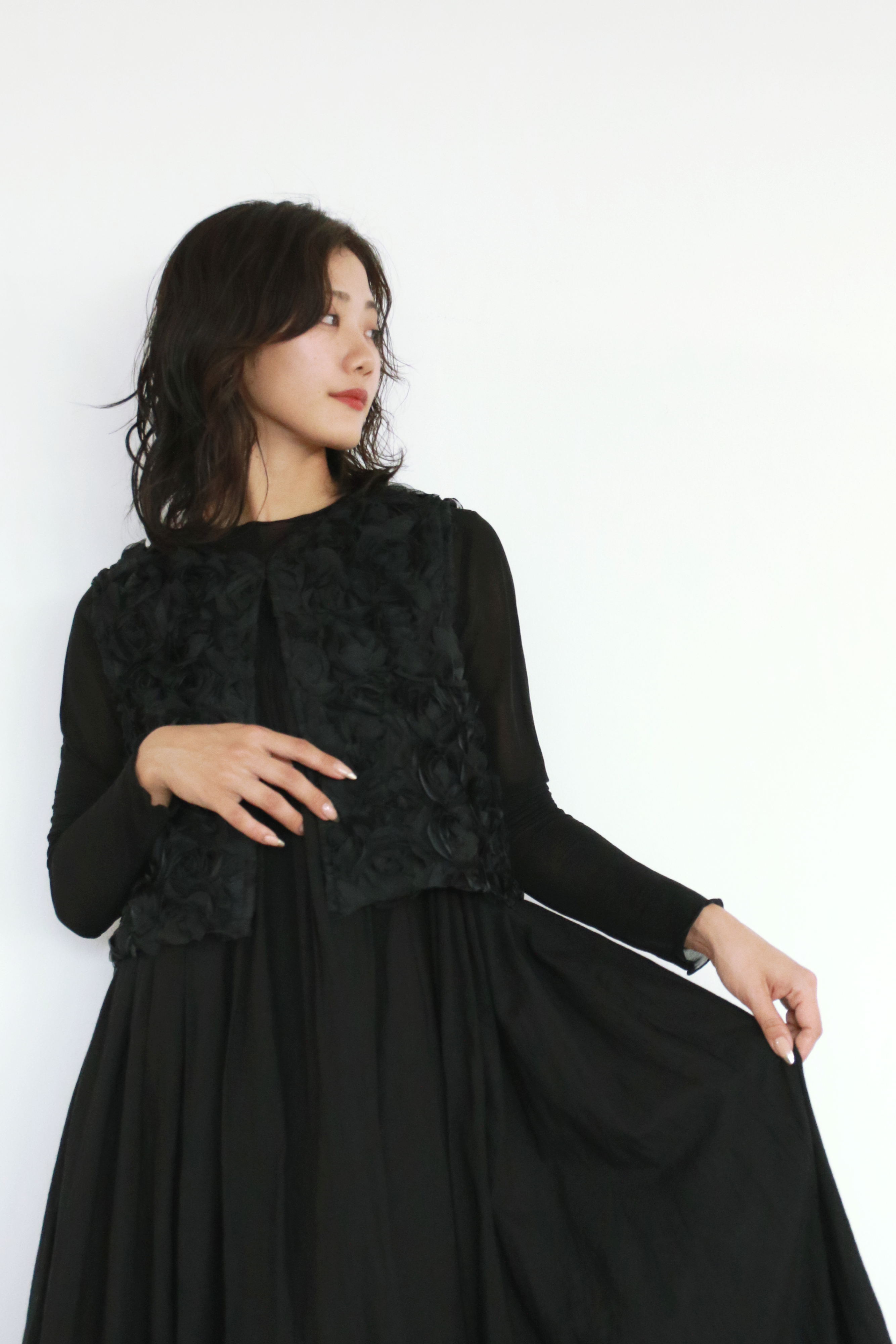 フラワーチュールパターンベスト(6262-454)