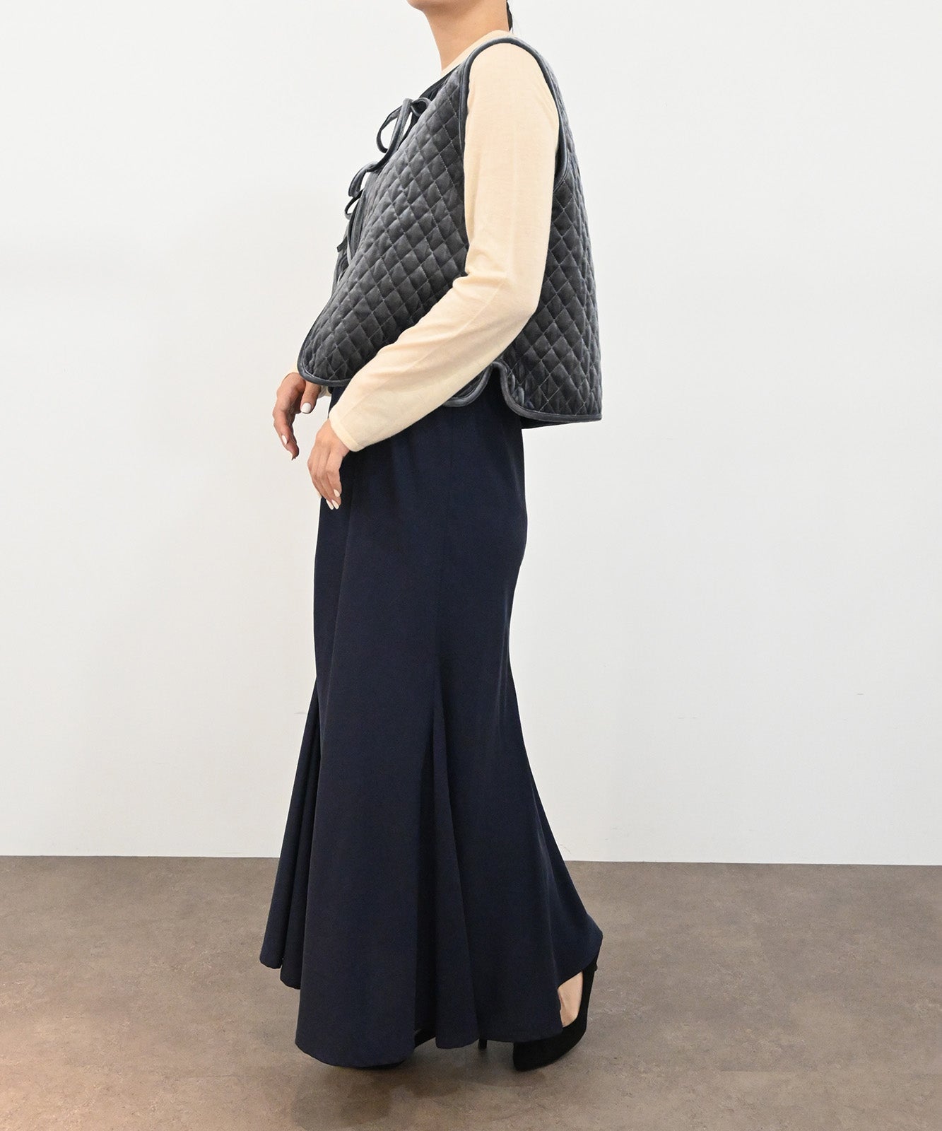 2WAYキルティングベロアベスト(6263-502)