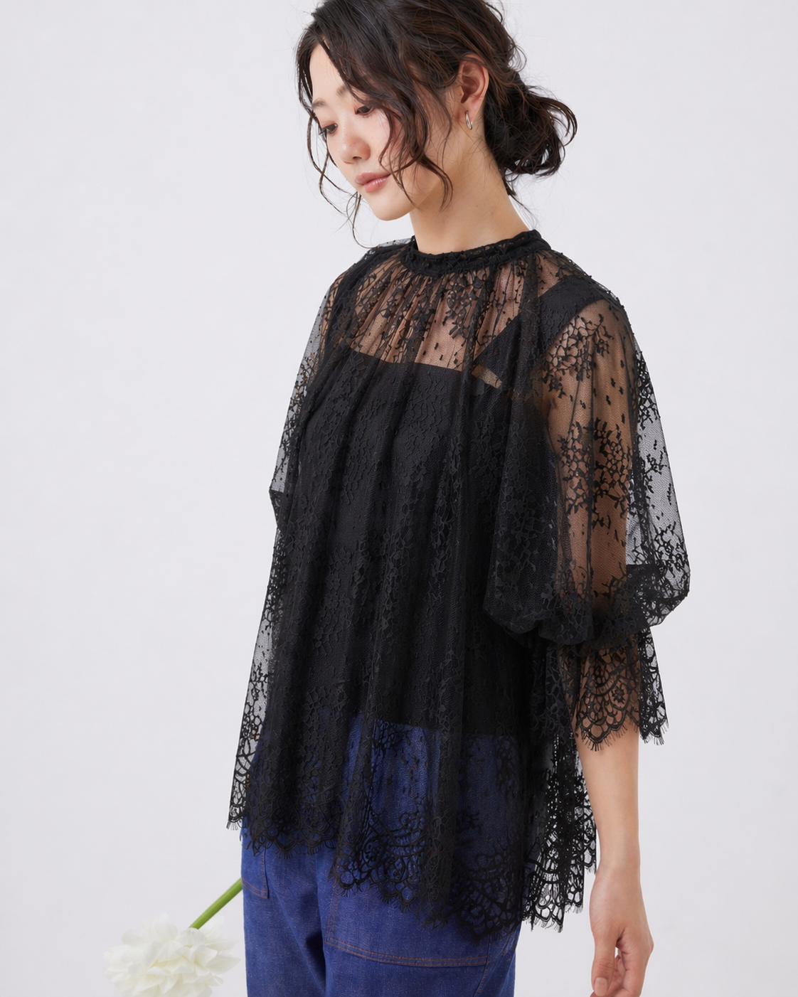 フローラルラッセルレースブラウス(6267-396)