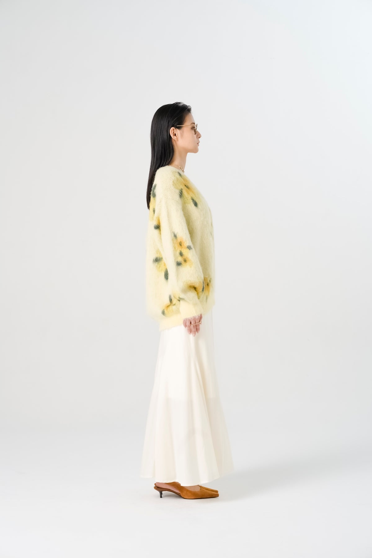 モヘアライクフラワーカーディガン
