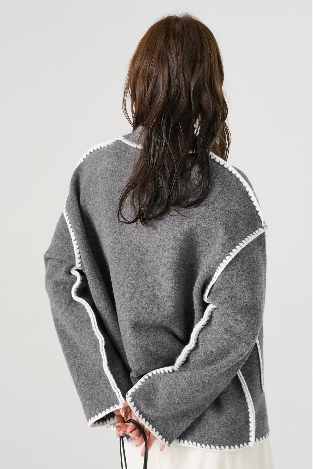 ブランケットステッチニットコート(6268-471)