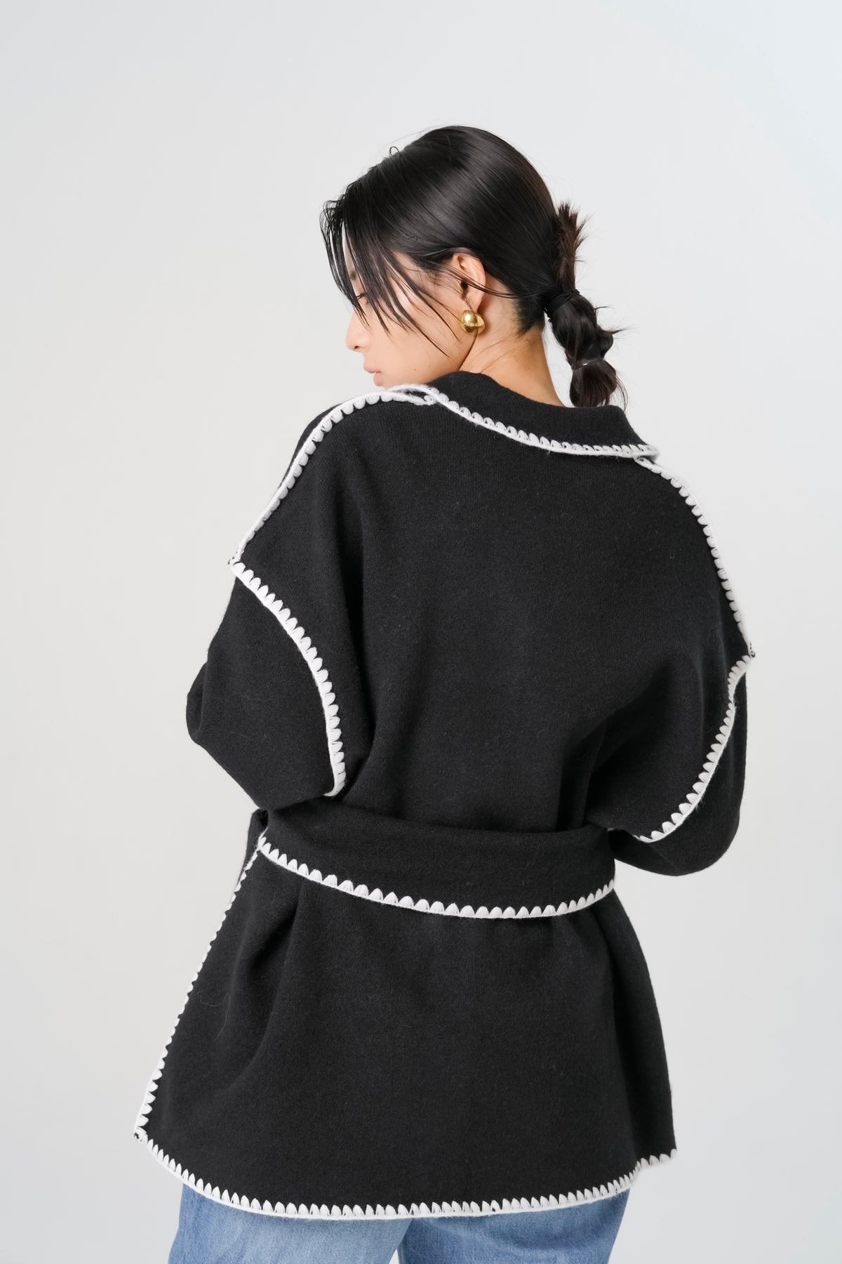 ブランケットステッチニットコート(6268-471)
