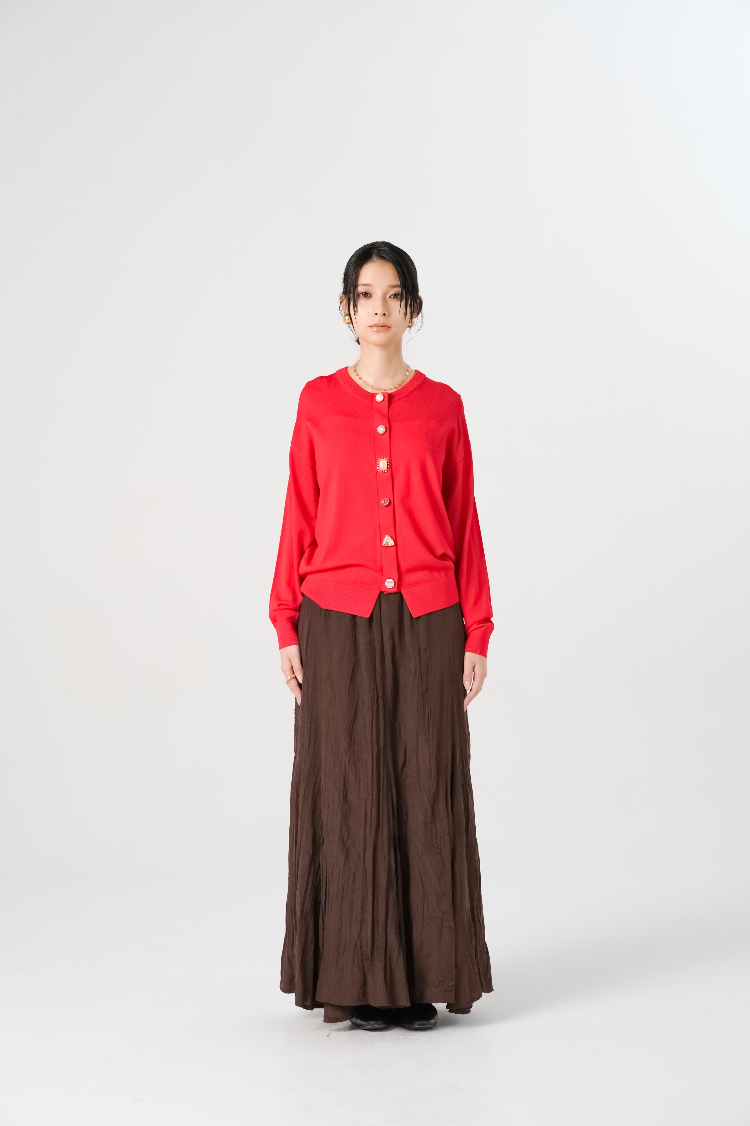 【8/7- 先行販売】[定番]ビジューカーディガン(6268-687)