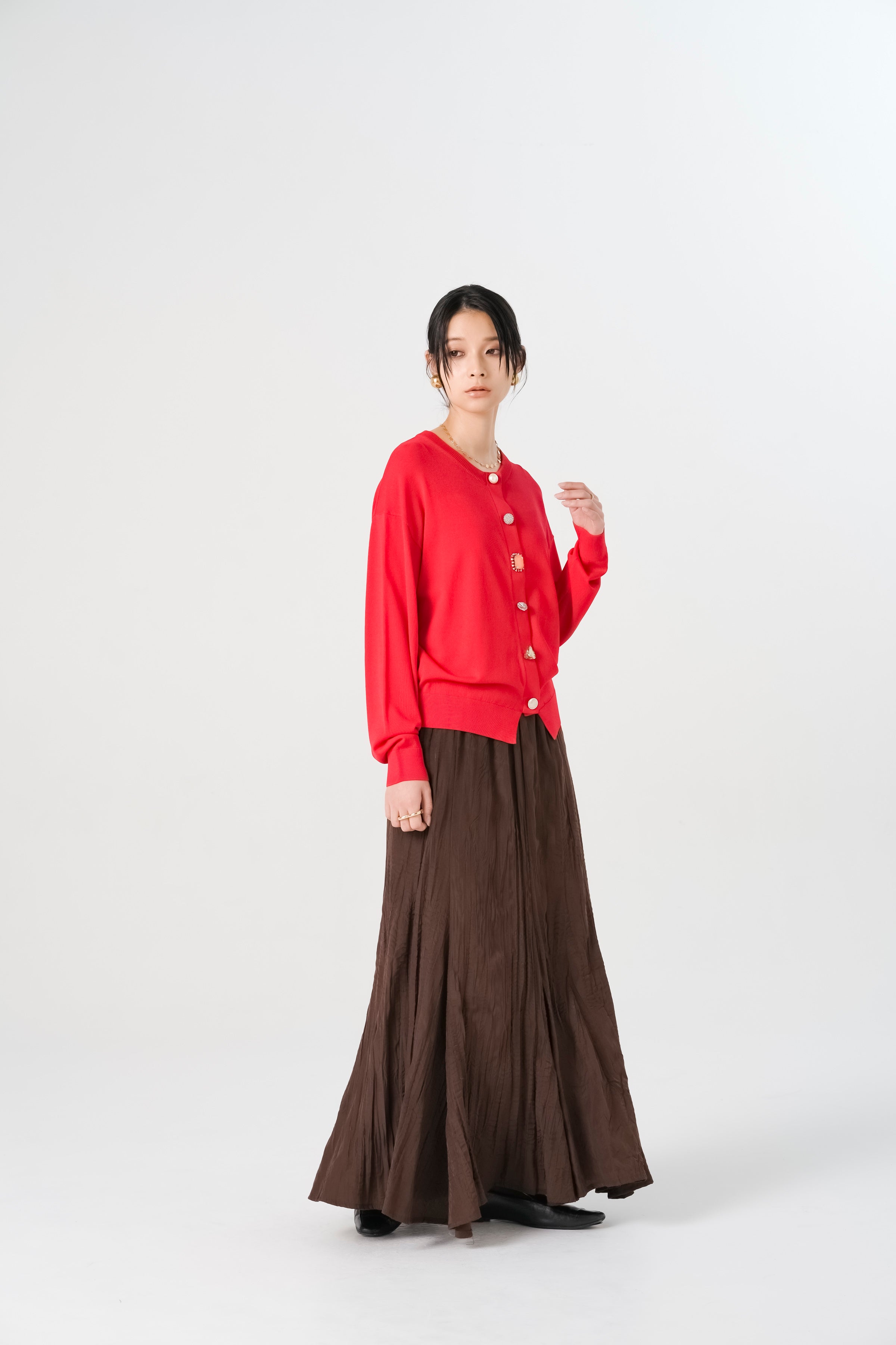 【8/7- 先行販売】[定番]ビジューカーディガン(6268-687)