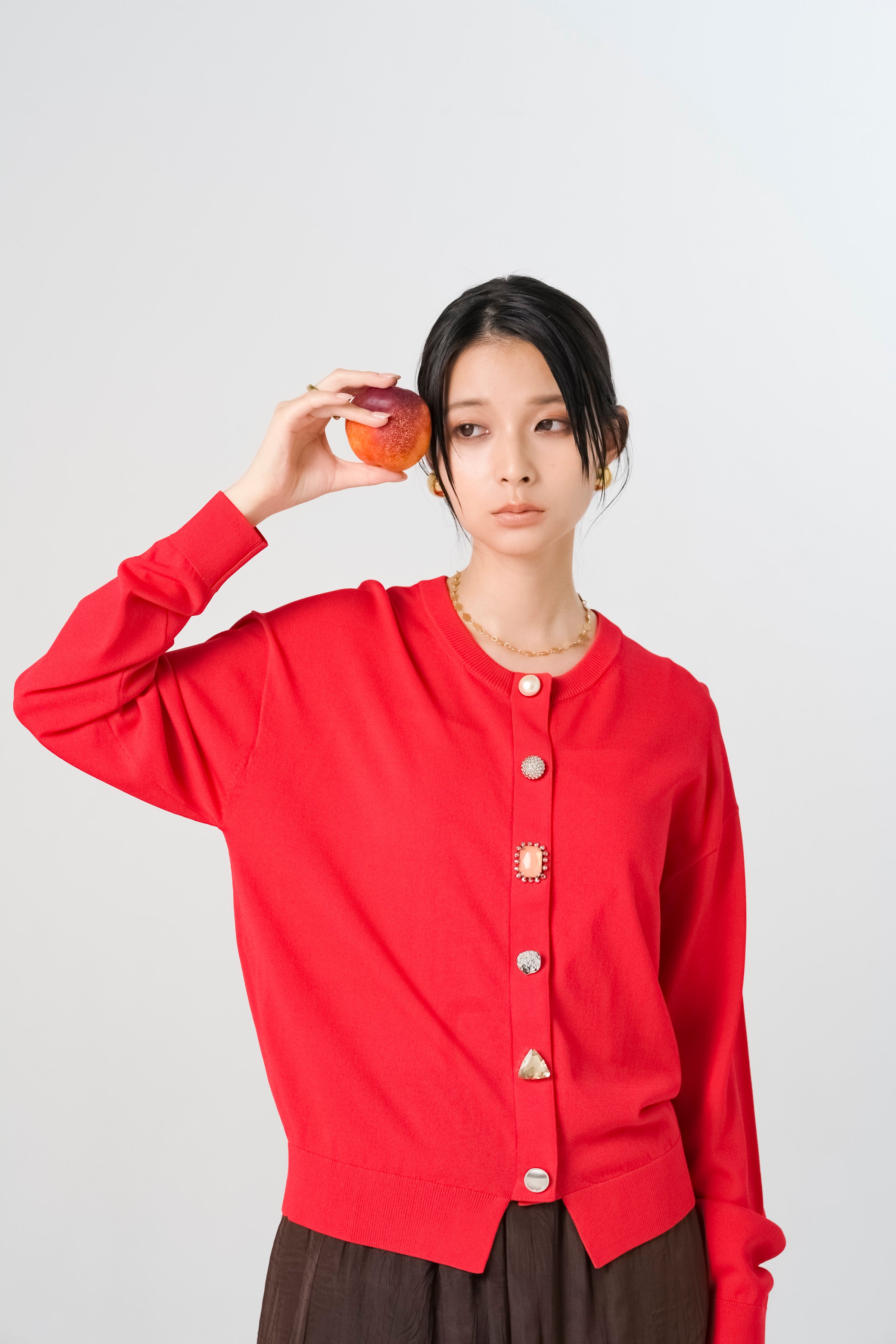 【8/7- 先行販売】[定番]ビジューカーディガン(6268-687)
