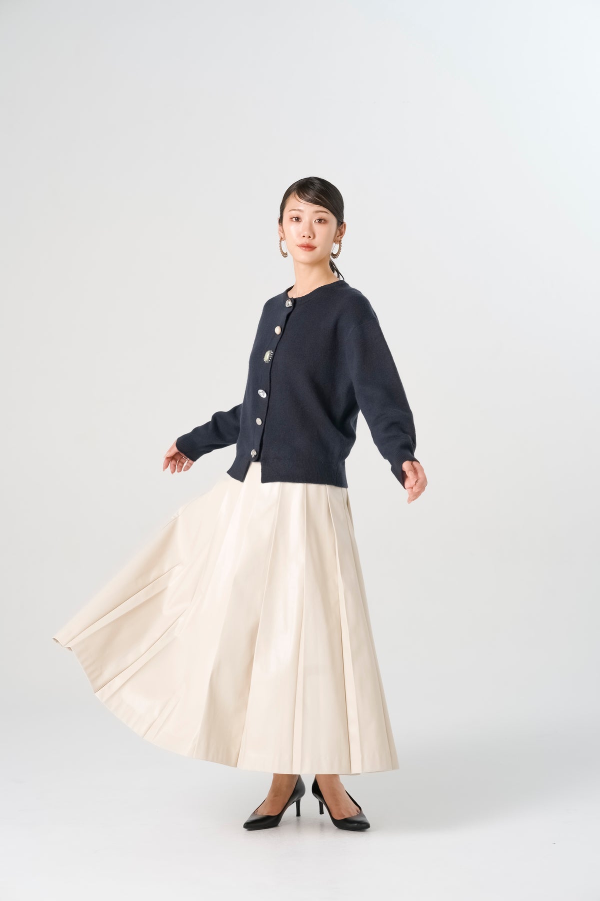 フェルテッドビジューカーディガン(6271-692)