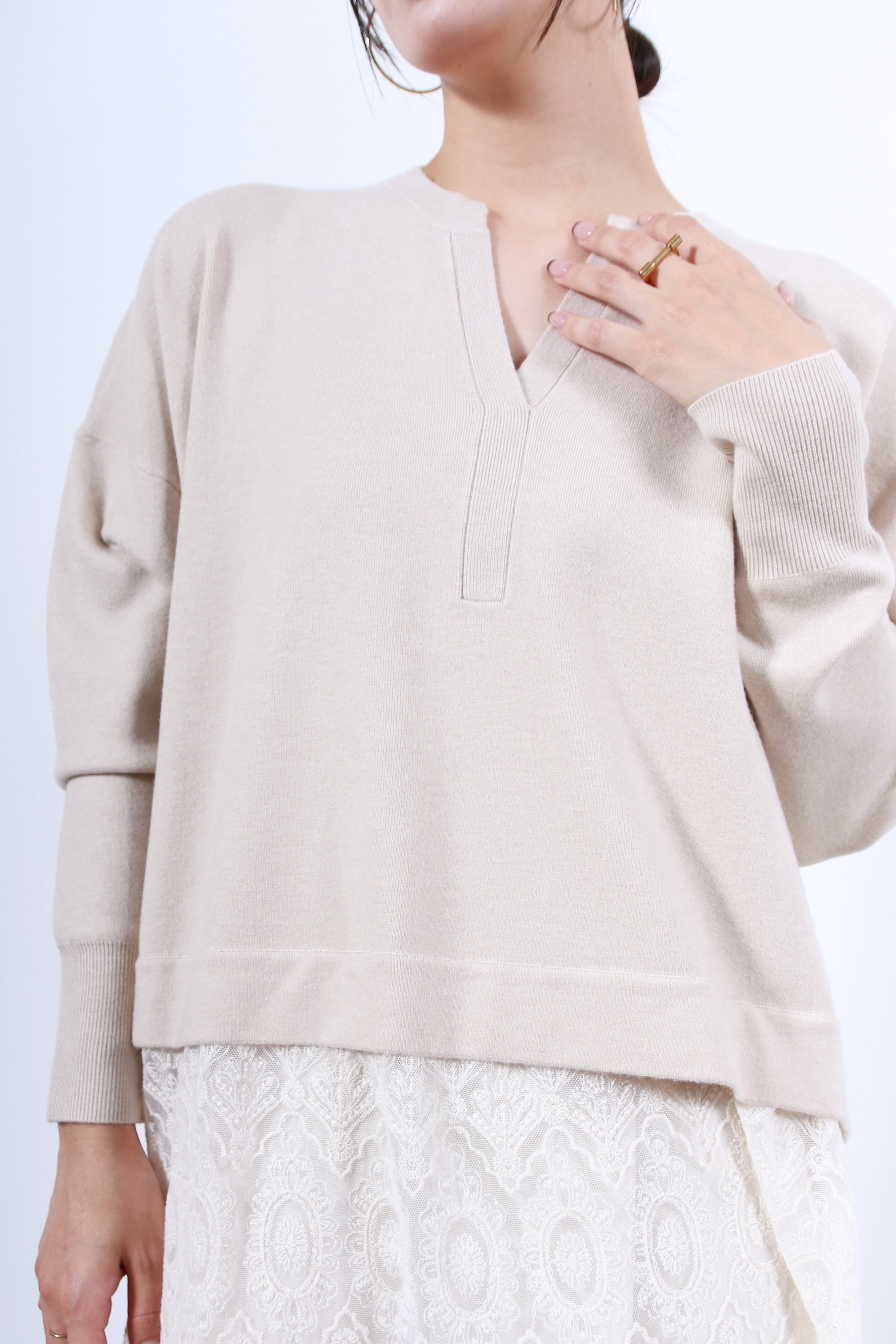 ニット×レースワンピース(6263-512)